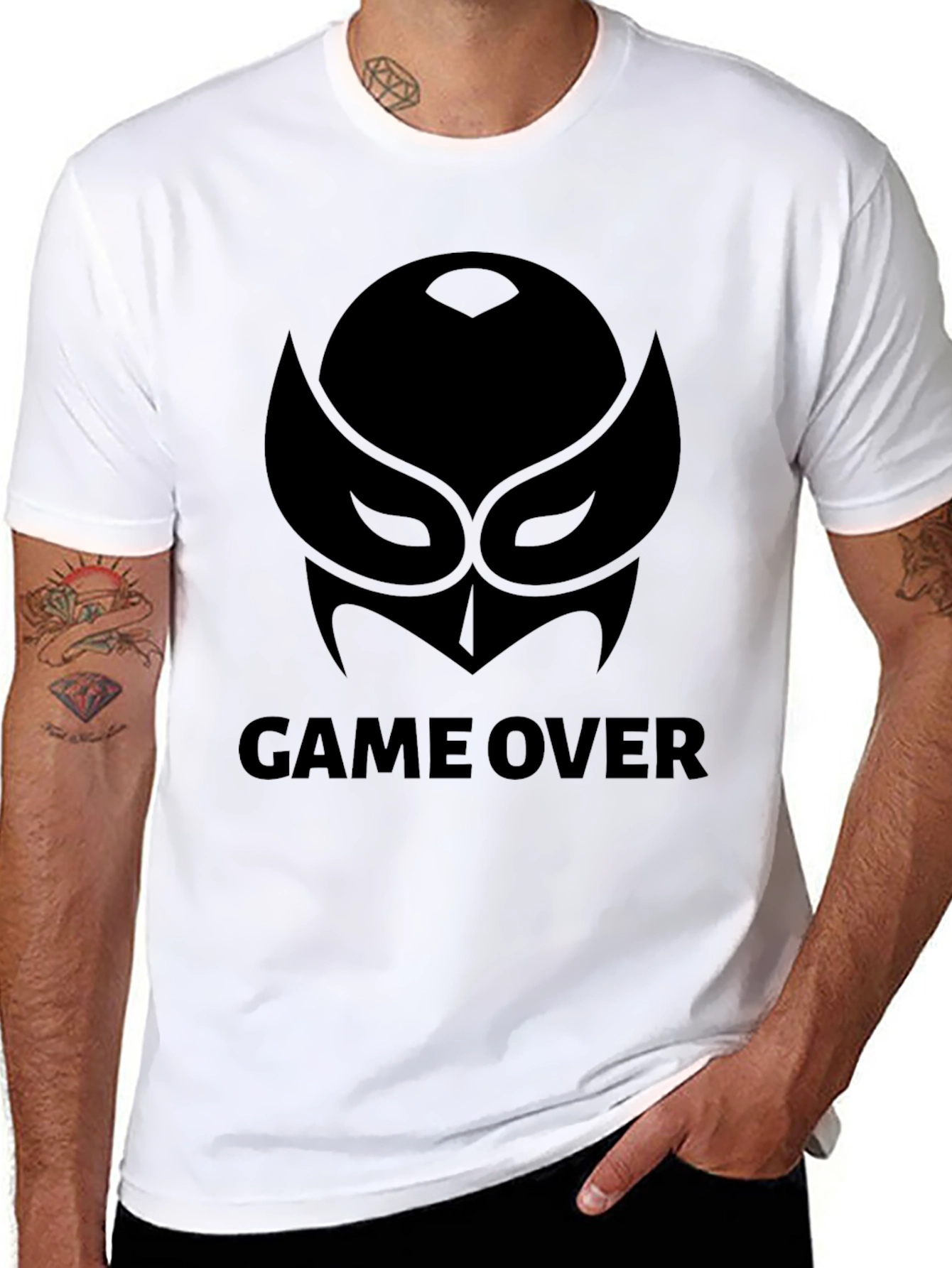Game Over Graphic Black T-Shirt