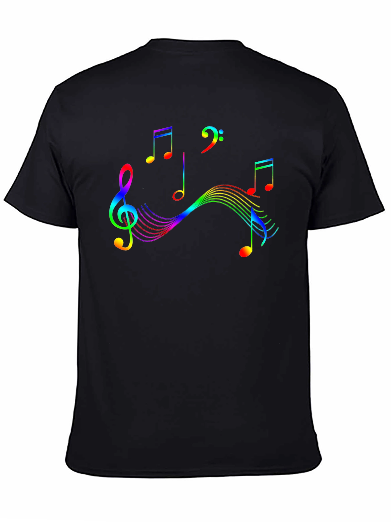Rainbow Music Note Graphic Tee