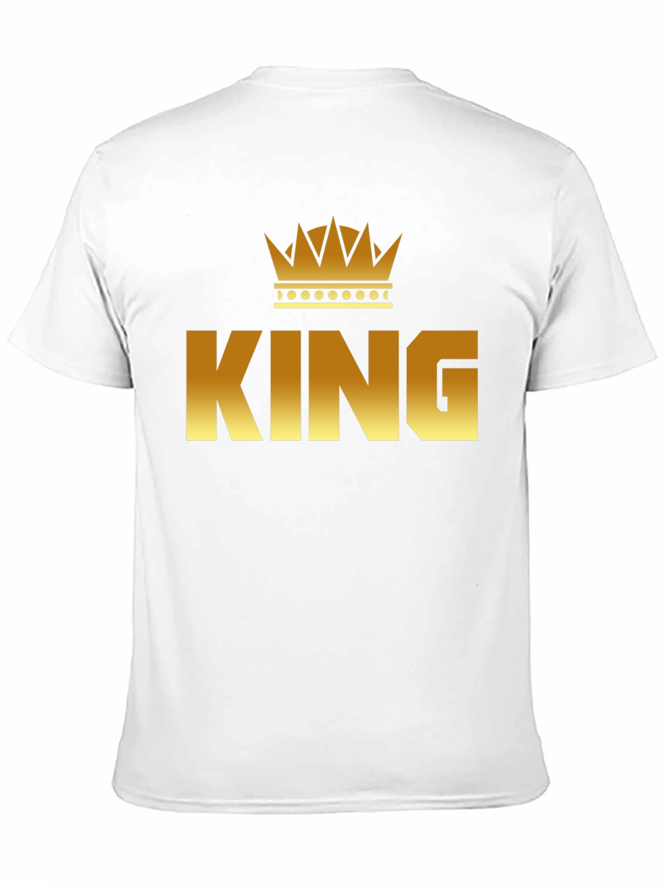King Crown Graphic Tee - Gold Print Black T-Shirt