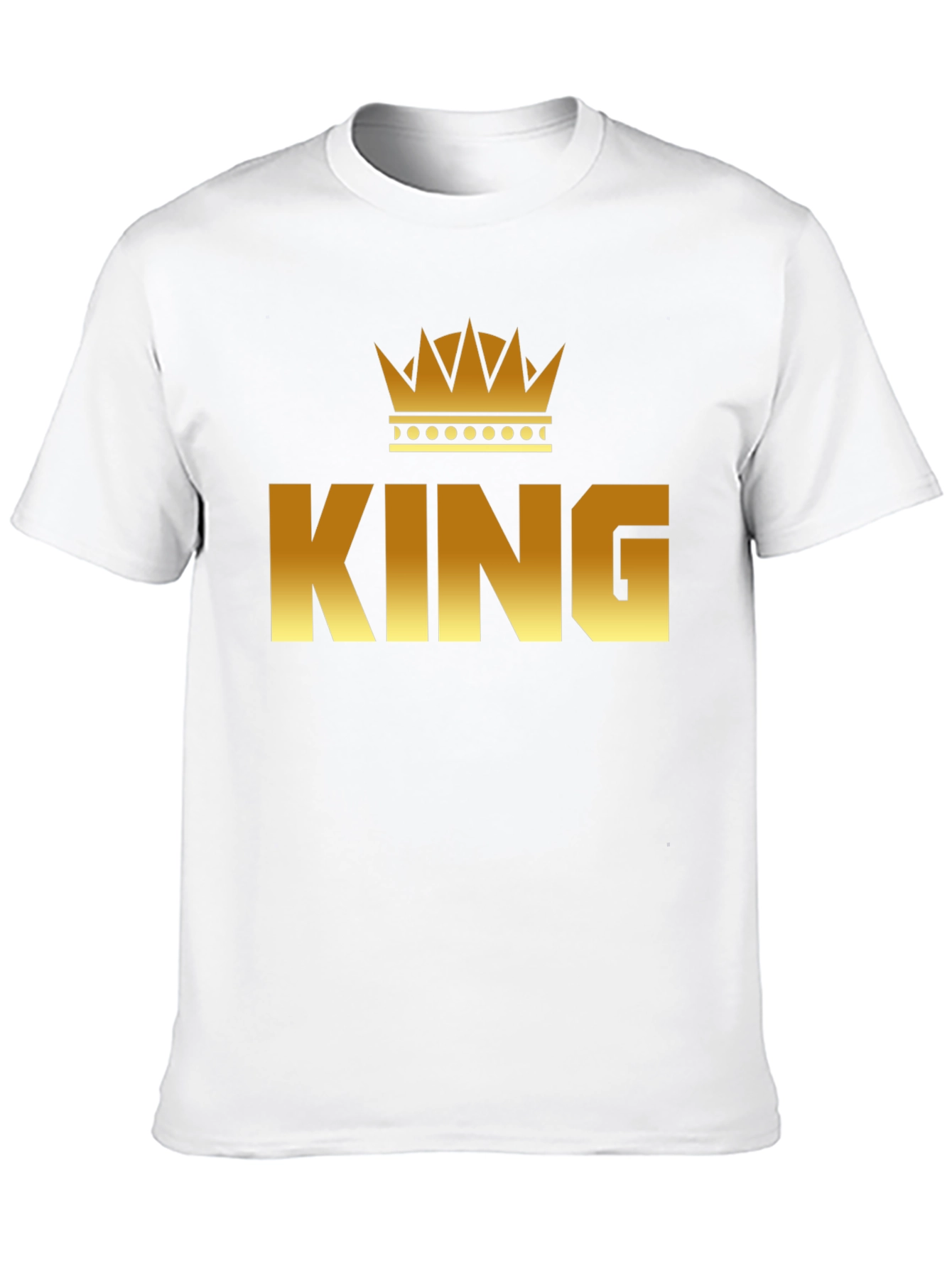 King Crown Graphic Tee - Gold Print Black T-Shirt