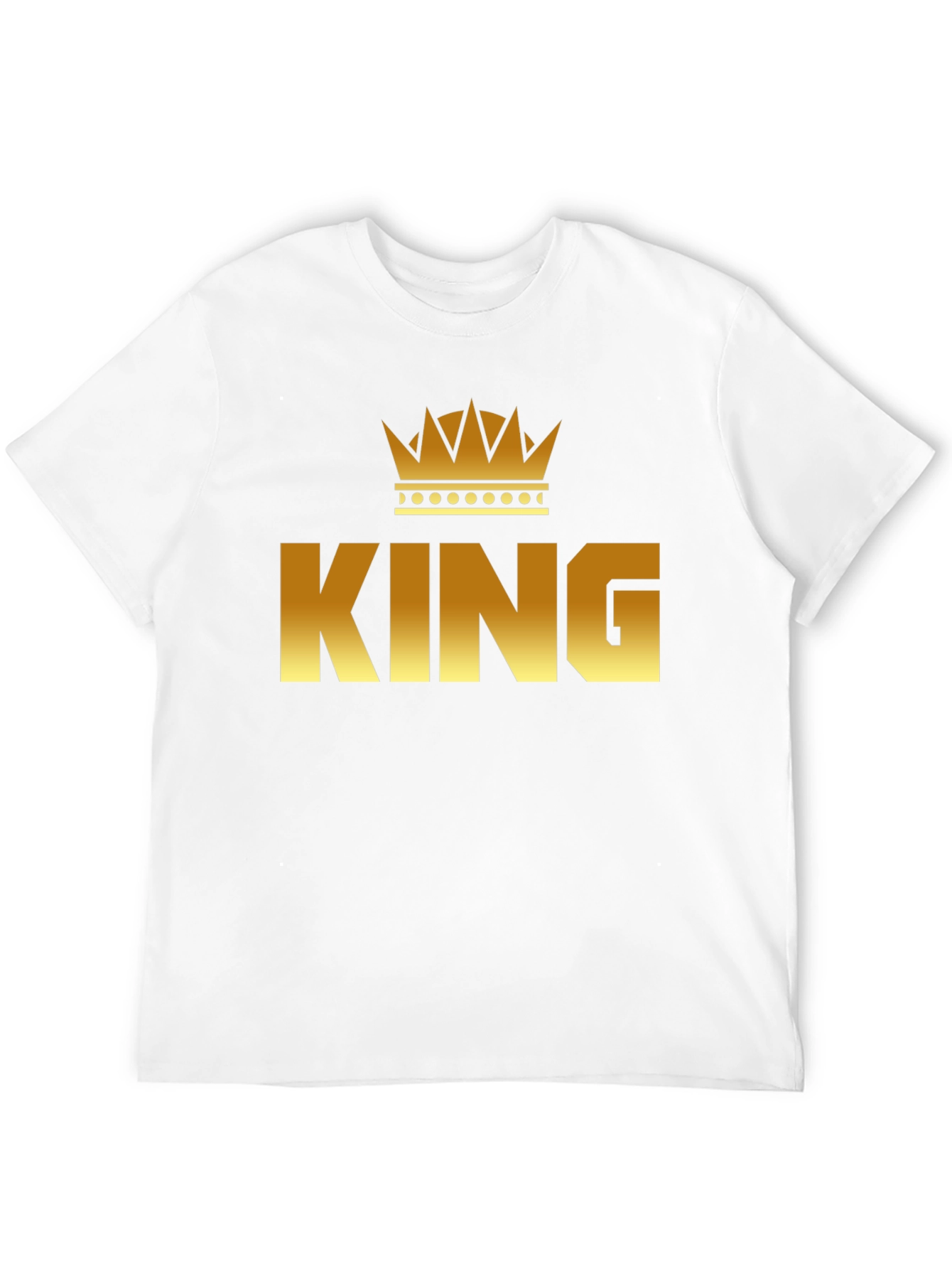 King Crown Graphic Tee - Gold Print Black T-Shirt