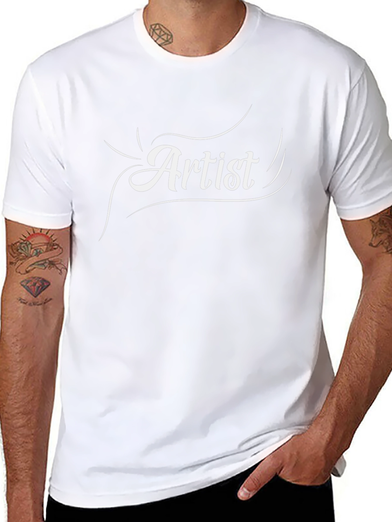 Artist Graphic Tee - Stylish Black Cotton T-Shirt