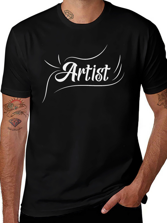 Artist Graphic Tee - Stylish Black Cotton T-Shirt