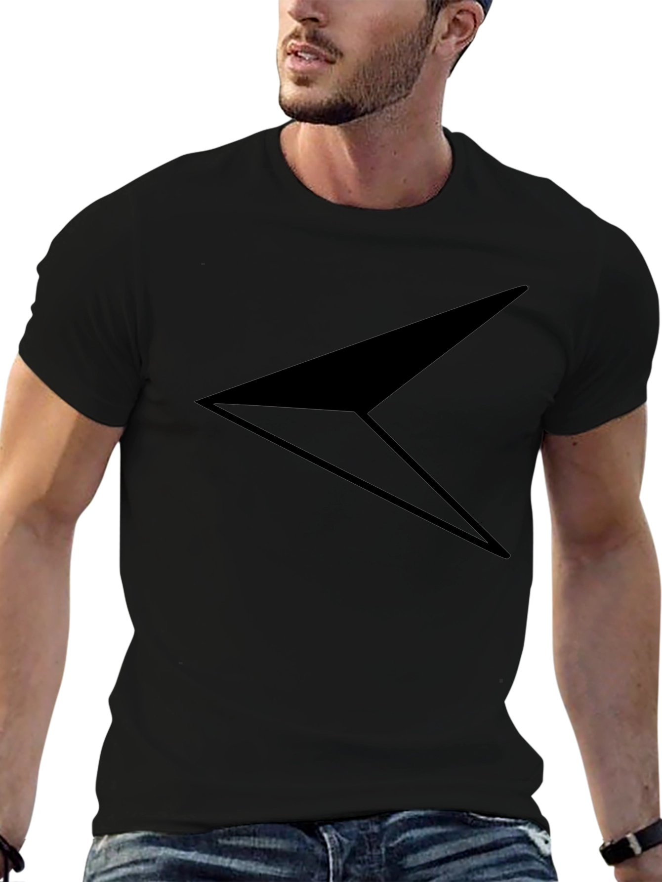 Modern Arrow Tee - Black Graphic T-Shirt