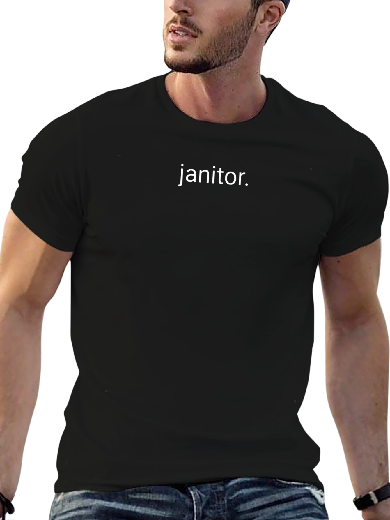 Janitor T-Shirt: Simple Comfortable Black