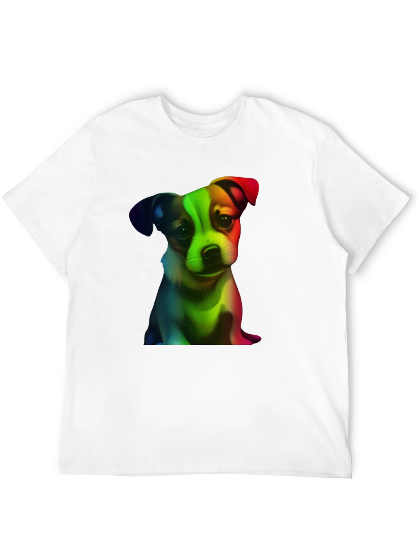 Rainbow Puppy Graphic Tee - Black