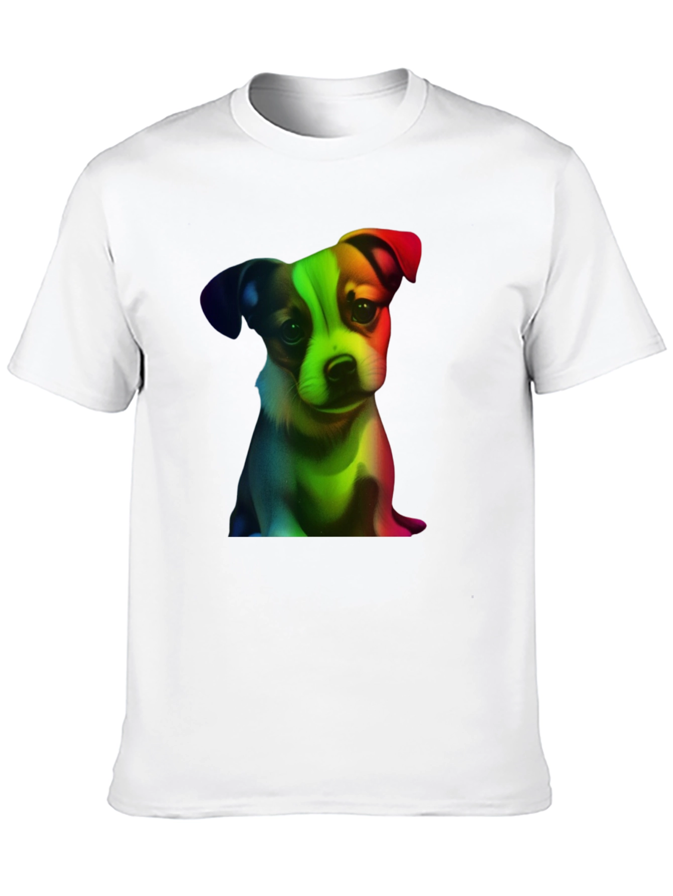 Rainbow Puppy Graphic Tee - Black