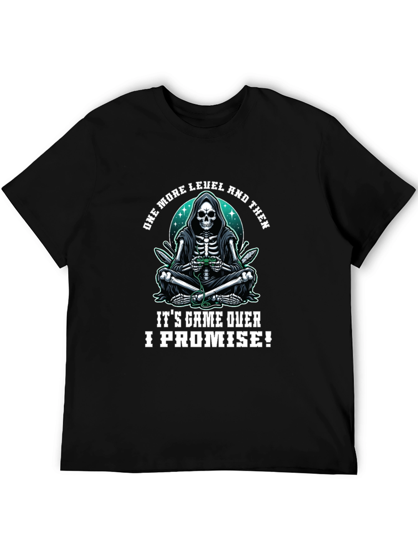 Gamer Grim Reaper T-Shirt - One More Level!