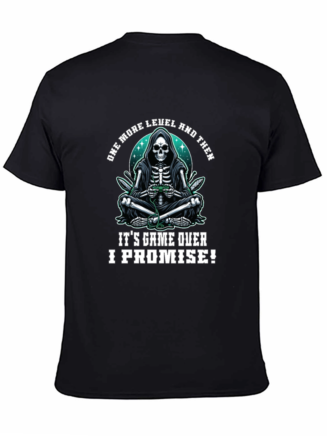 Gamer Grim Reaper T-Shirt - One More Level!