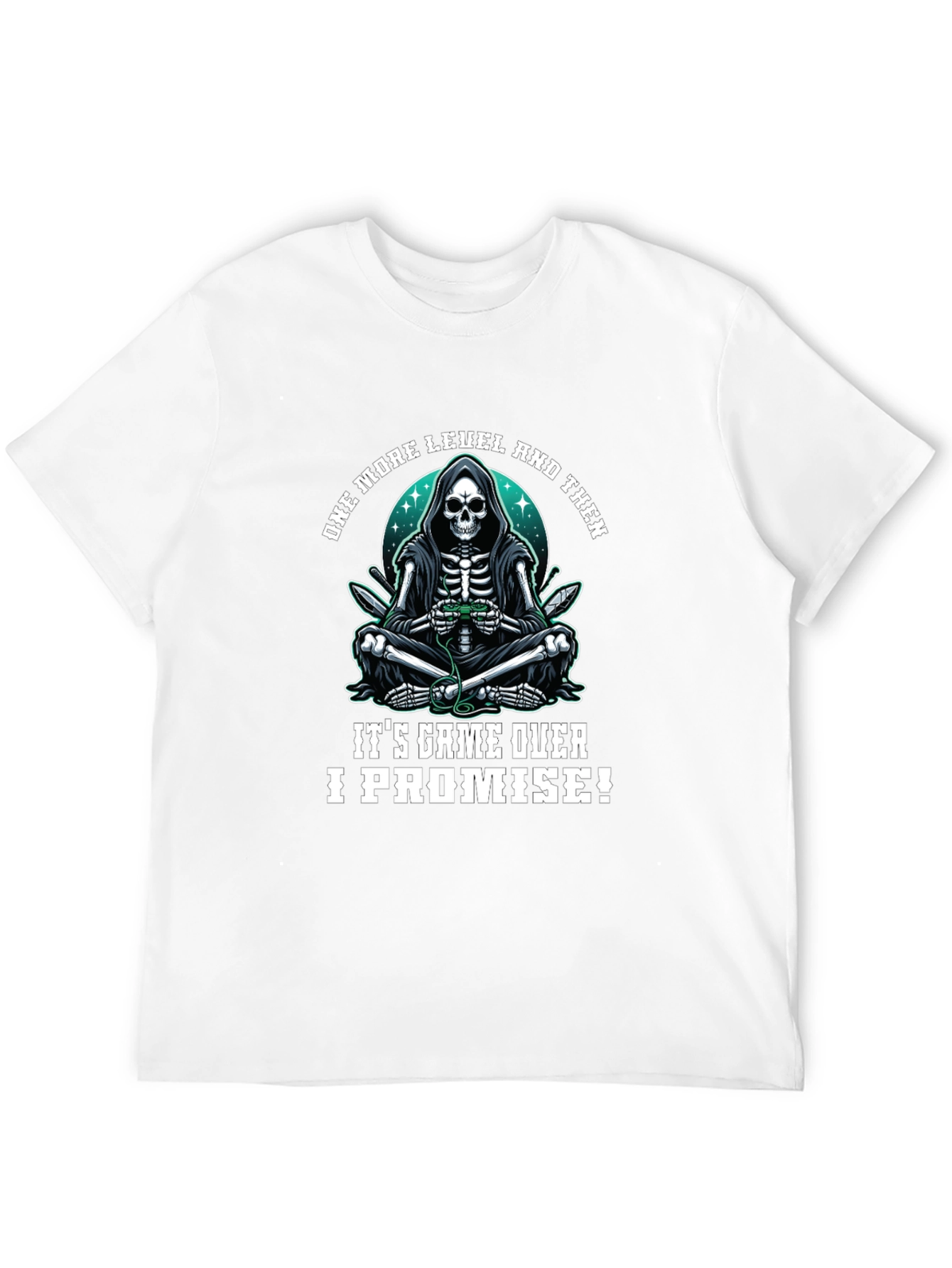 Gamer Grim Reaper T-Shirt - One More Level!