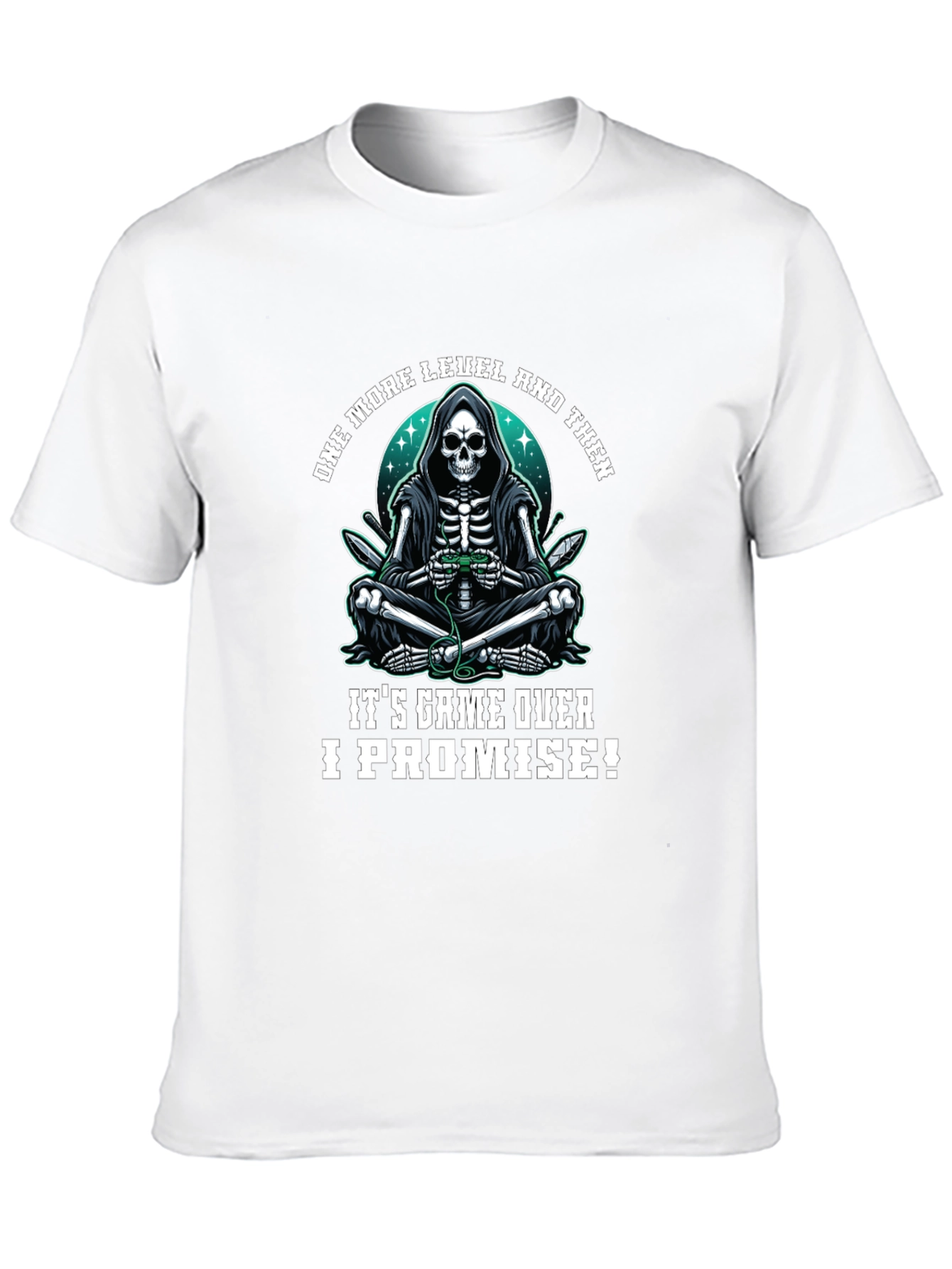 Gamer Grim Reaper T-Shirt - One More Level!