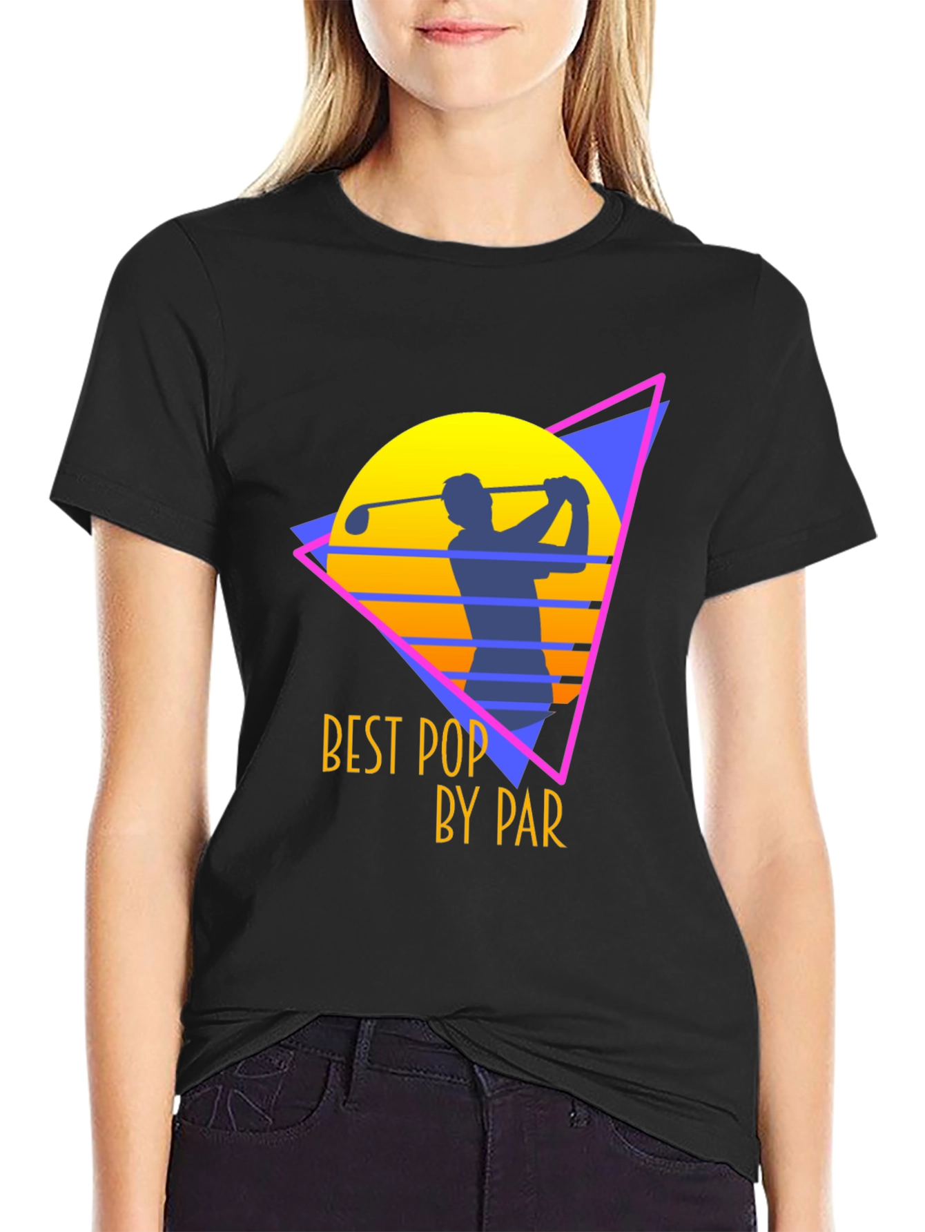 Best Pop by Par Golf T-Shirt - Black