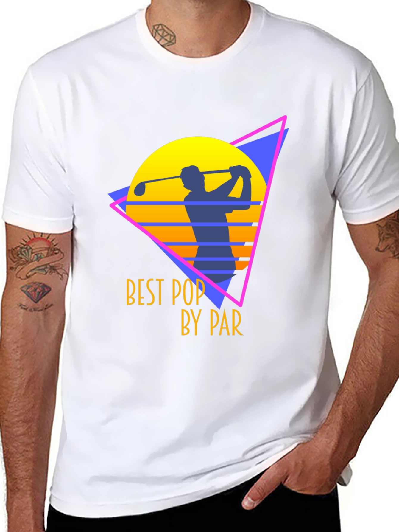 Best Pop by Par Golf T-Shirt - Black