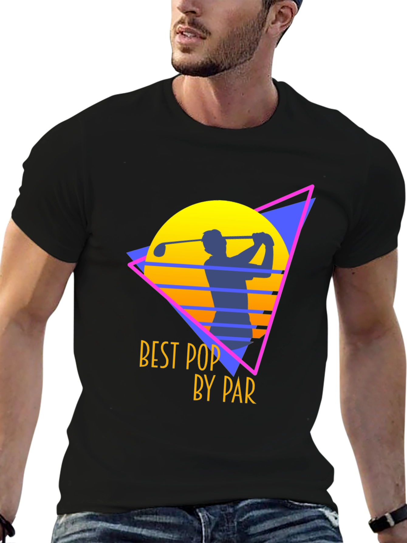 Best Pop by Par Golf T-Shirt - Black