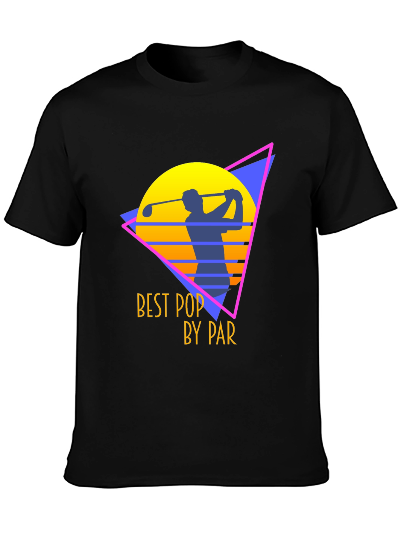 Best Pop by Par Golf T-Shirt - Black