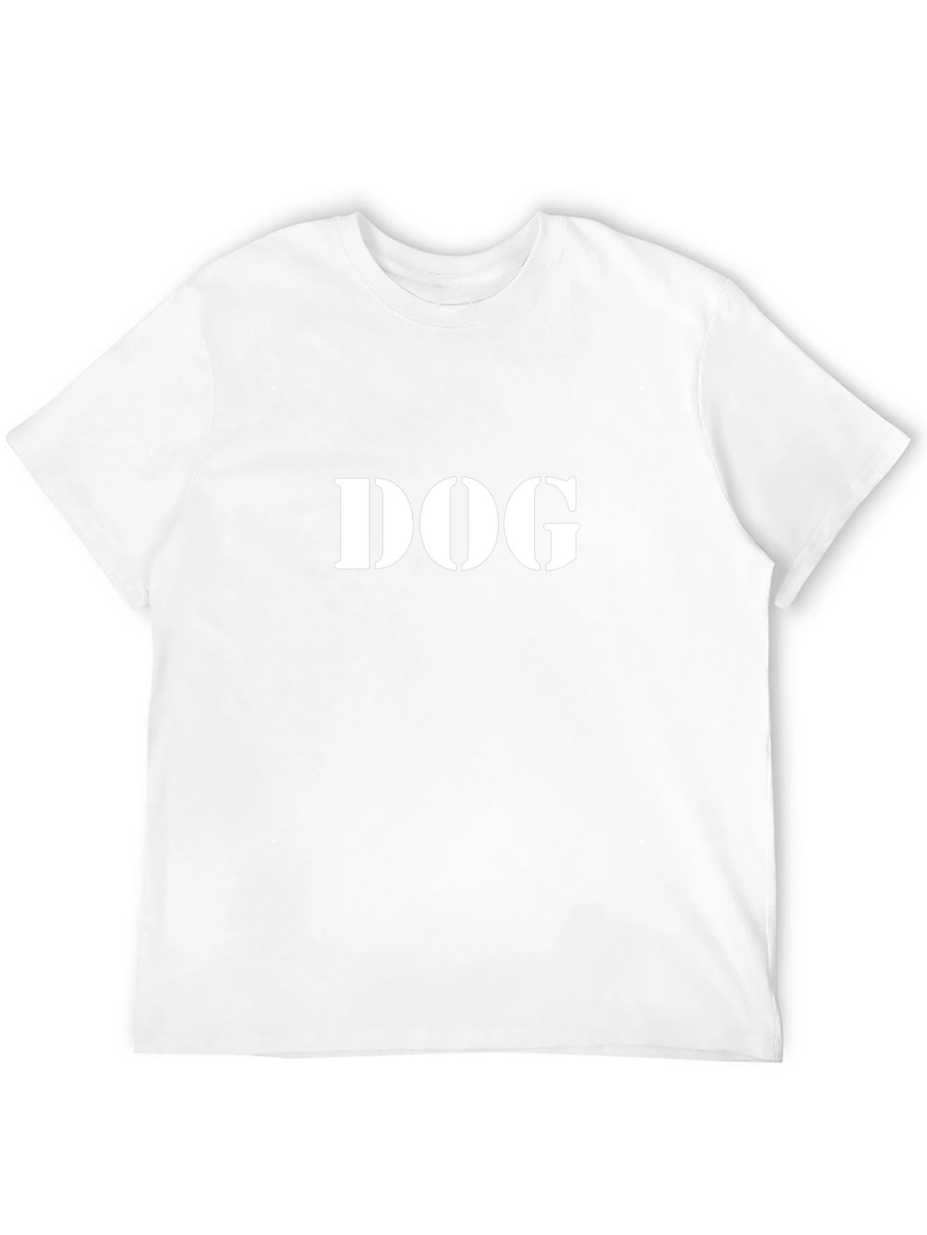 Bold DOG Graphic Tee - Black Cotton Casual