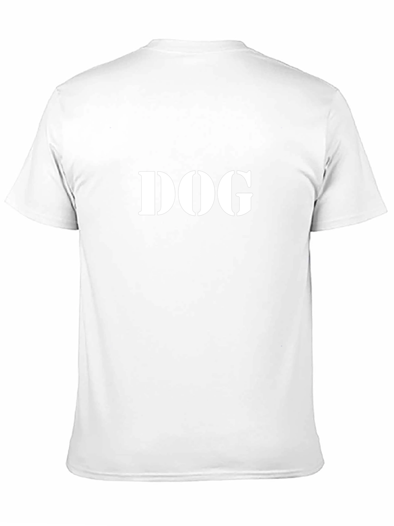 Bold DOG Graphic Tee - Black Cotton Casual
