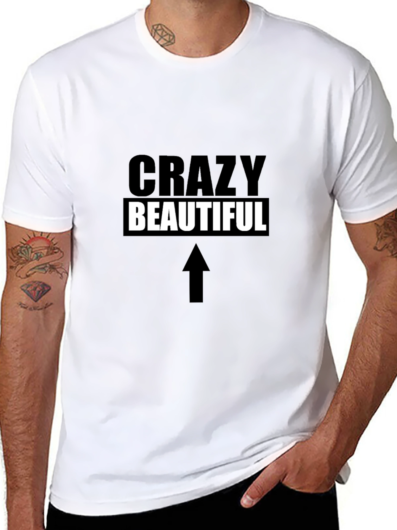 Crazy Beautiful Graphic T-Shirt - Unisex Black Tee
