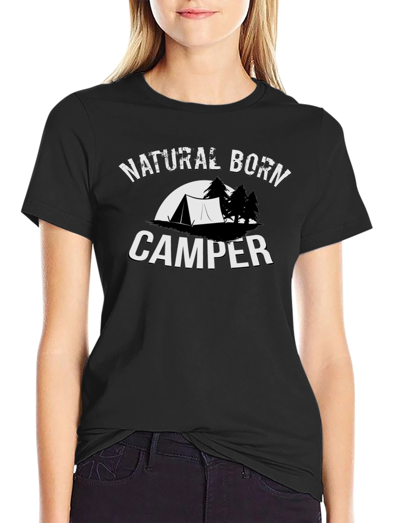 Natural Born Camper Black T-Shirt