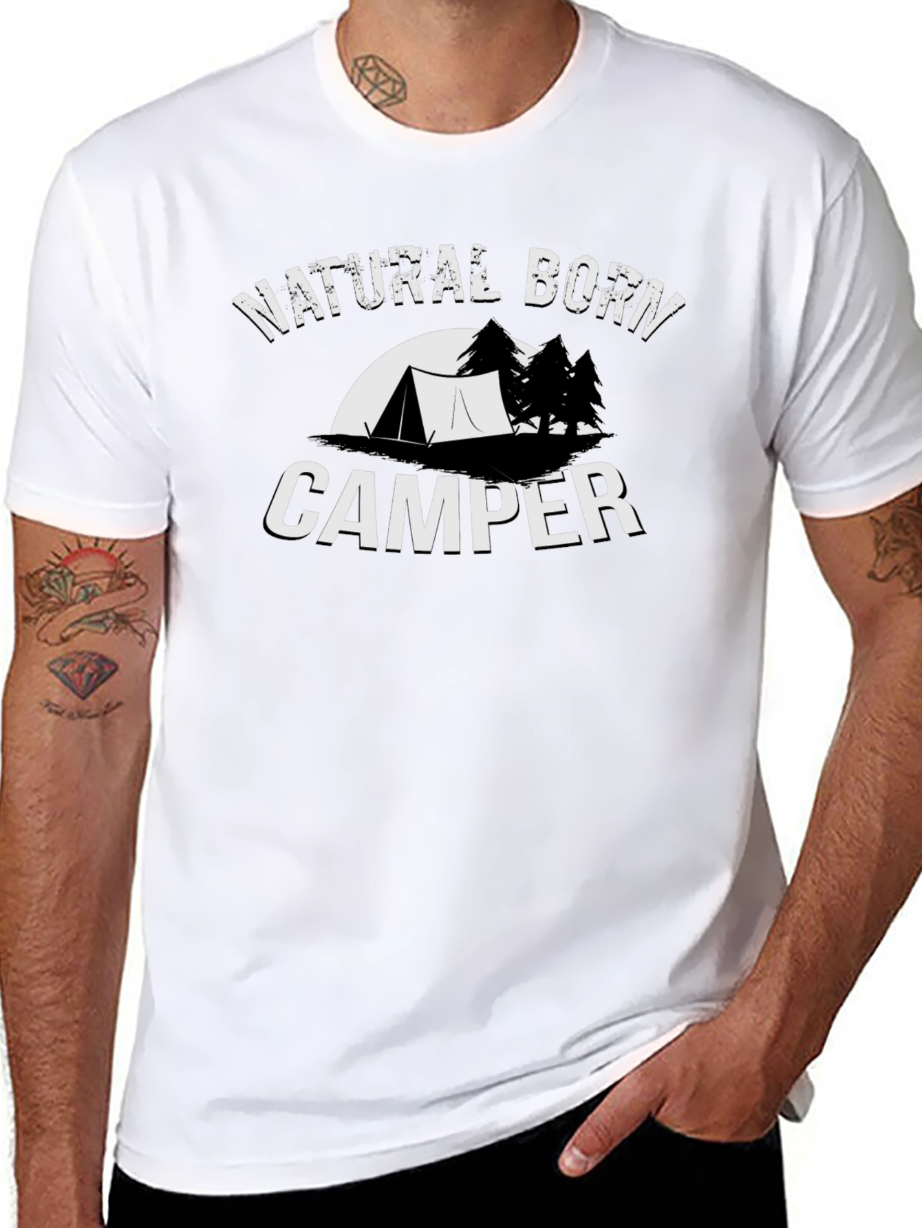 Natural Born Camper Black T-Shirt