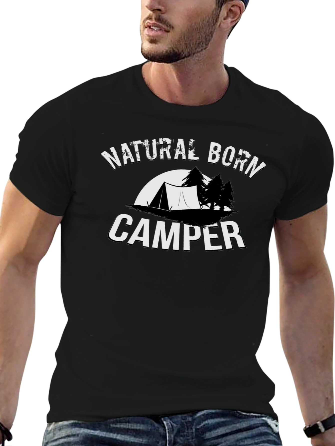 Natural Born Camper Black T-Shirt