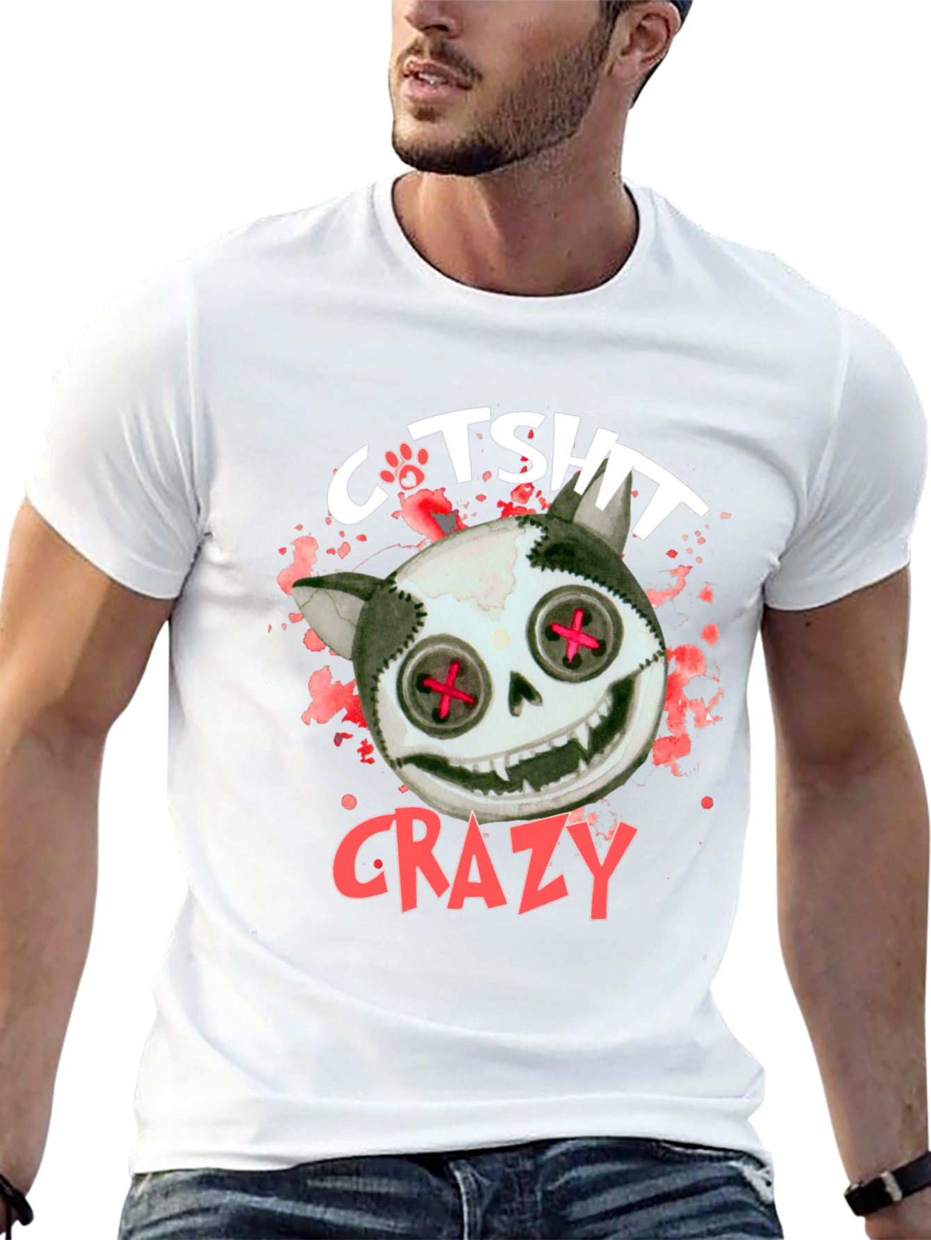 Crazy Cat T-Shirt - Unique Design