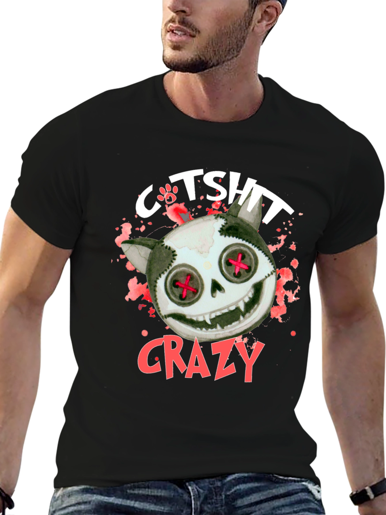 Crazy Cat T-Shirt - Unique Design