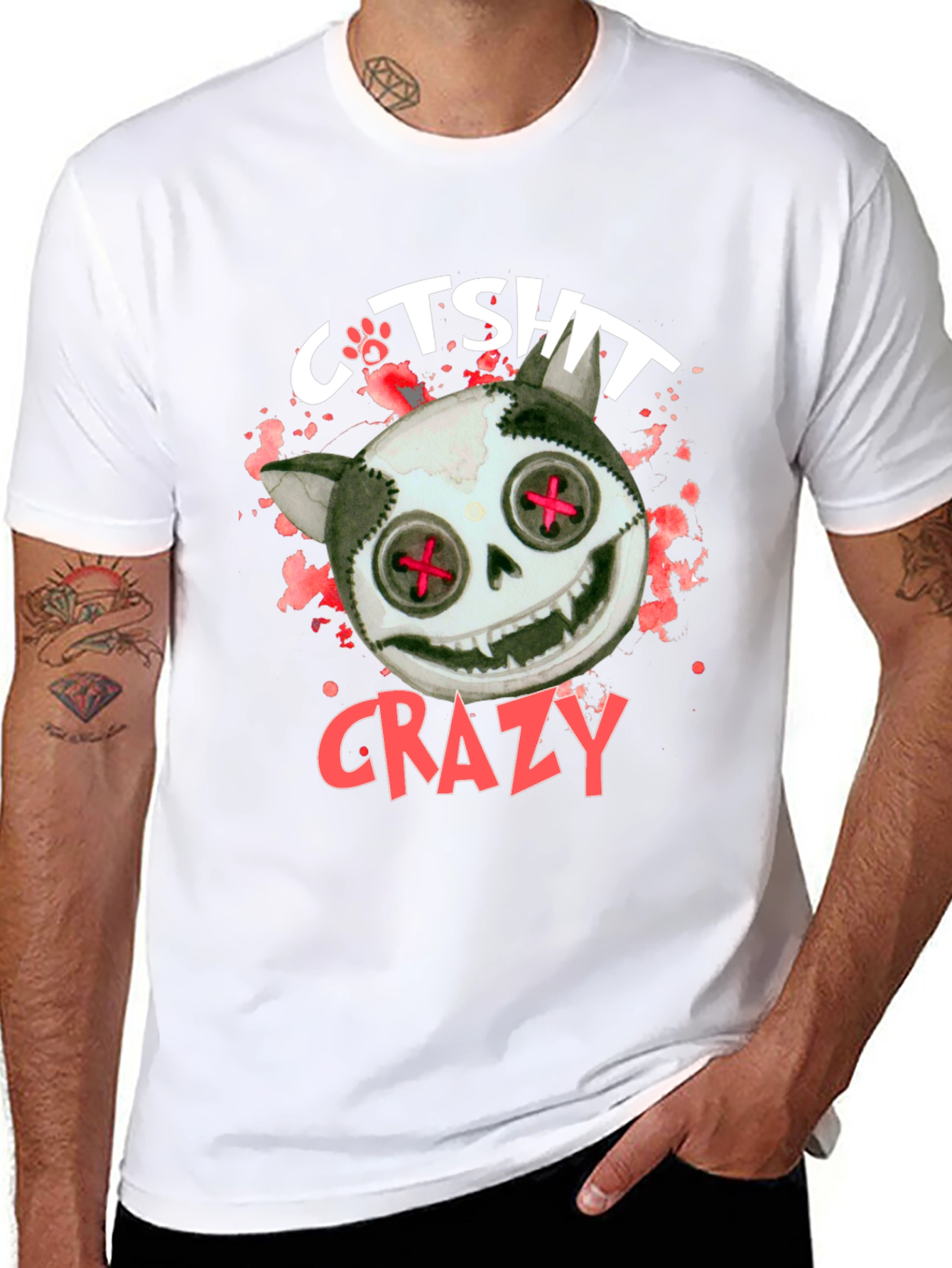 Crazy Cat T-Shirt - Unique Design