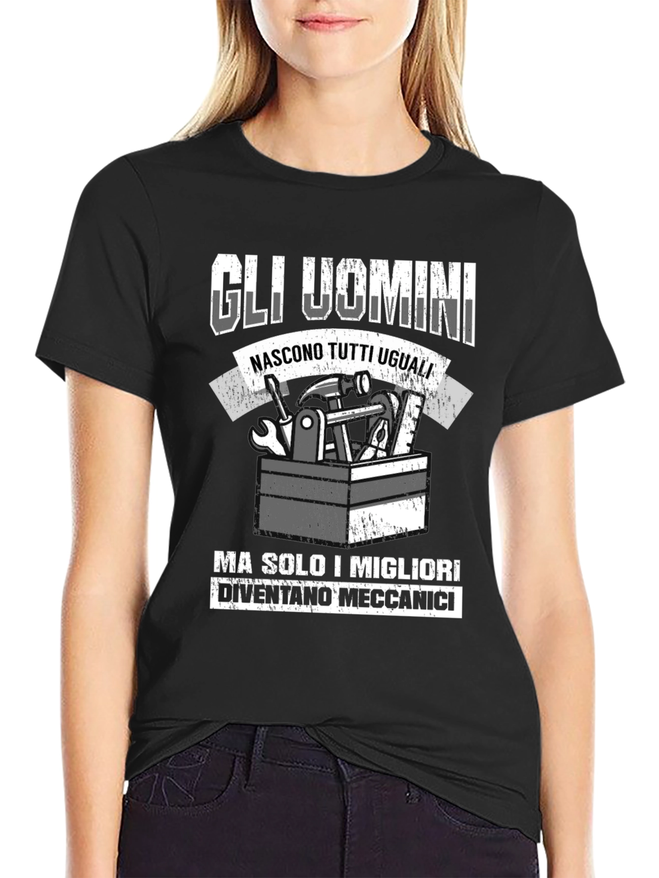 Mechanic Humor Graphic T-Shirt - Mens Black Tee