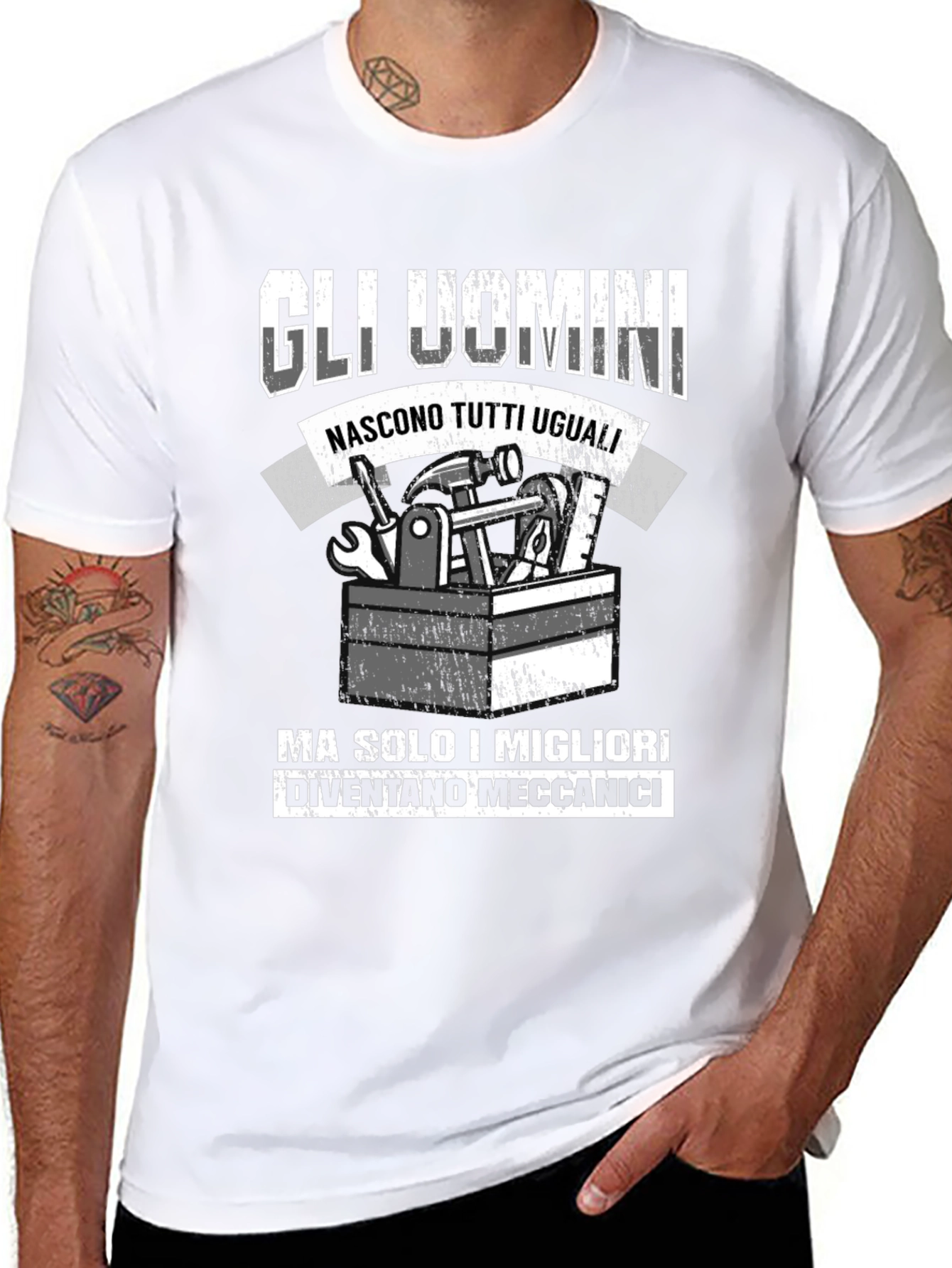 Mechanic Humor Graphic T-Shirt - Mens Black Tee