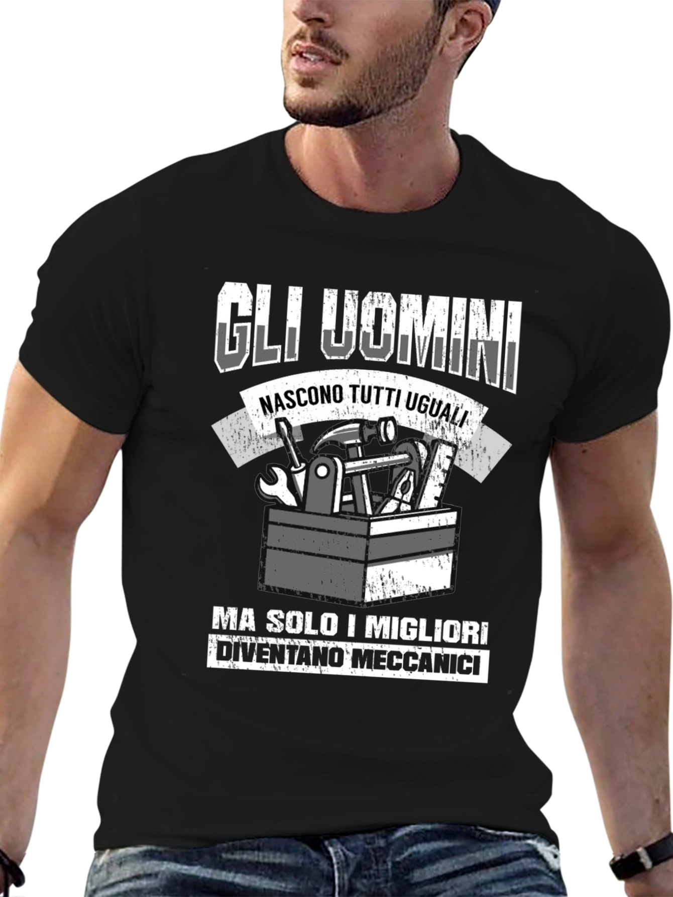 Mechanic Humor Graphic T-Shirt - Mens Black Tee