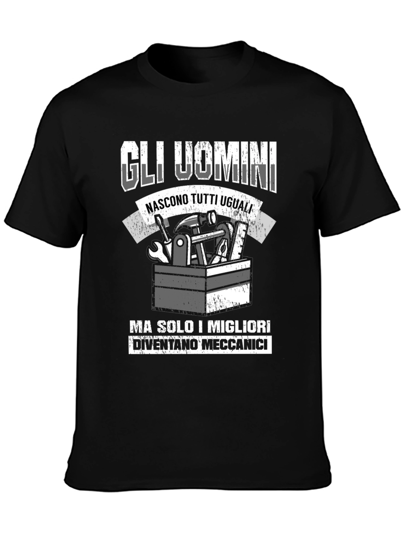 Mechanic Humor Graphic T-Shirt - Mens Black Tee