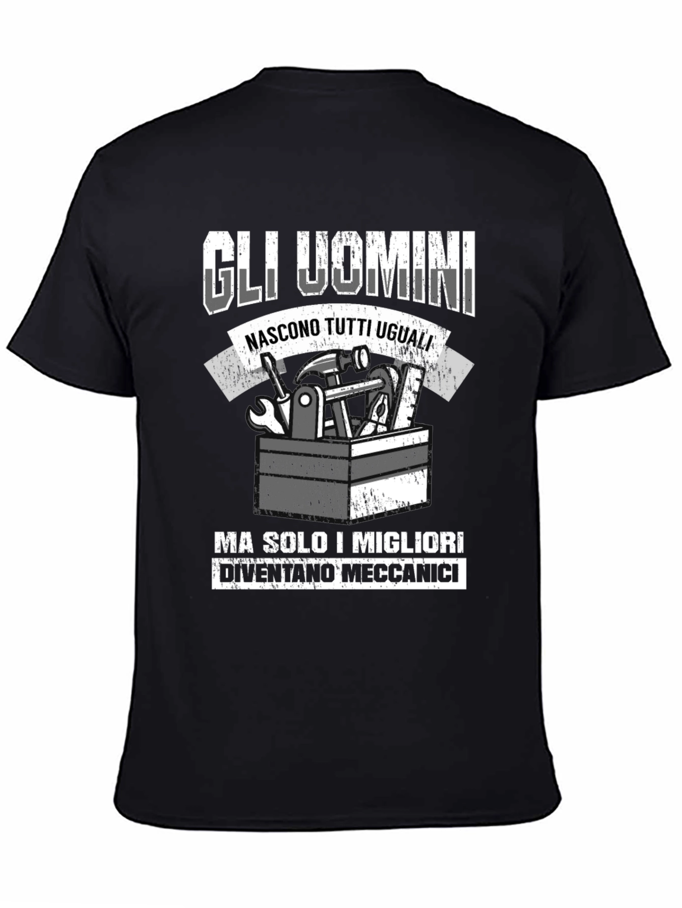 Mechanic Humor Graphic T-Shirt - Mens Black Tee