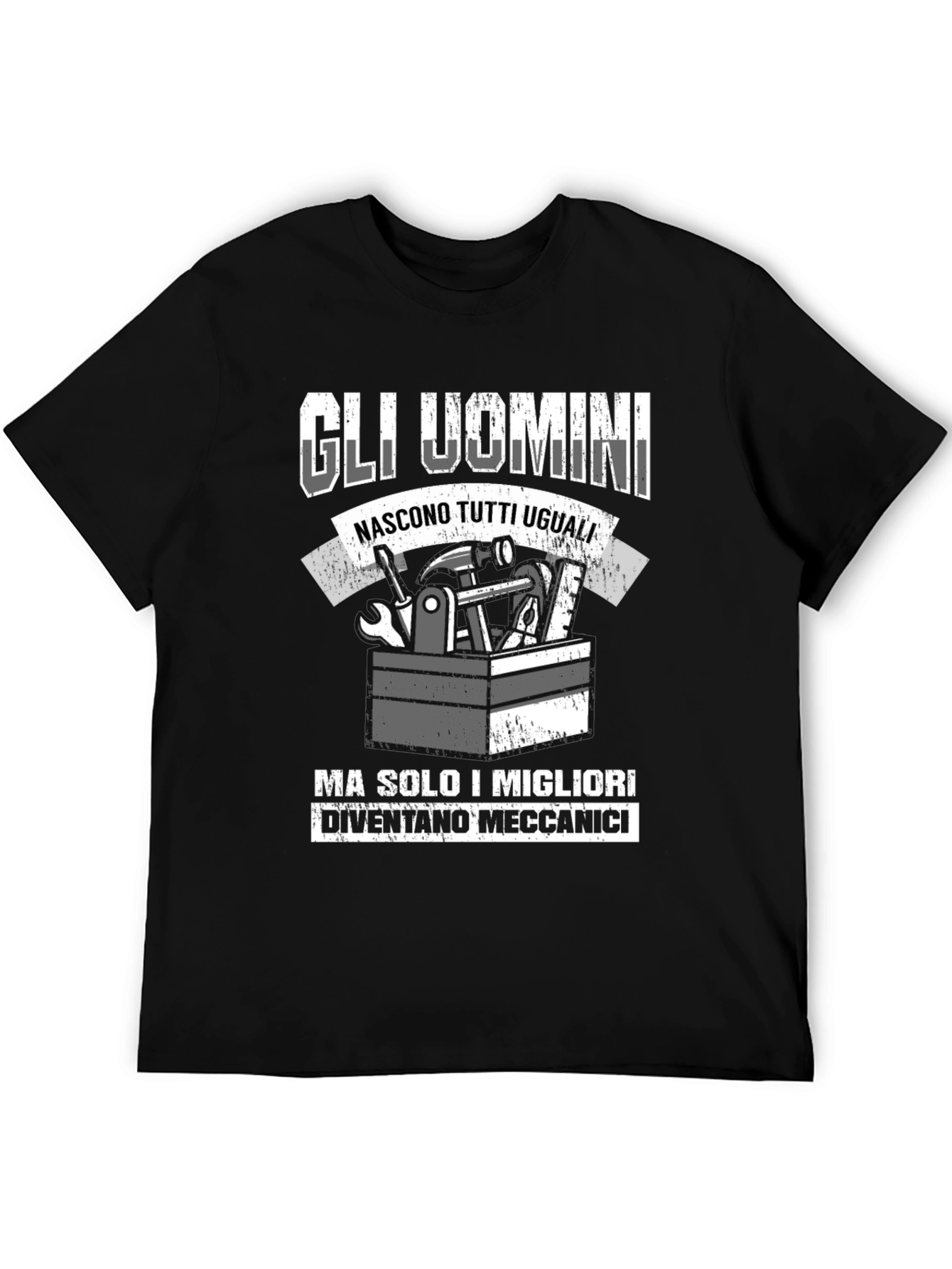 Mechanic Humor Graphic T-Shirt - Mens Black Tee
