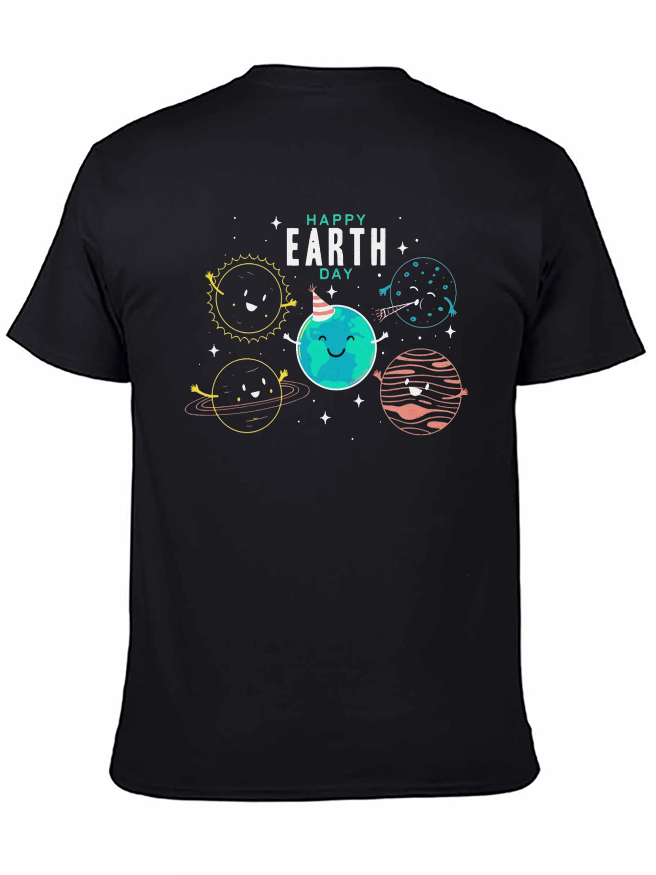 Happy Earth Day Black Graphic Tee