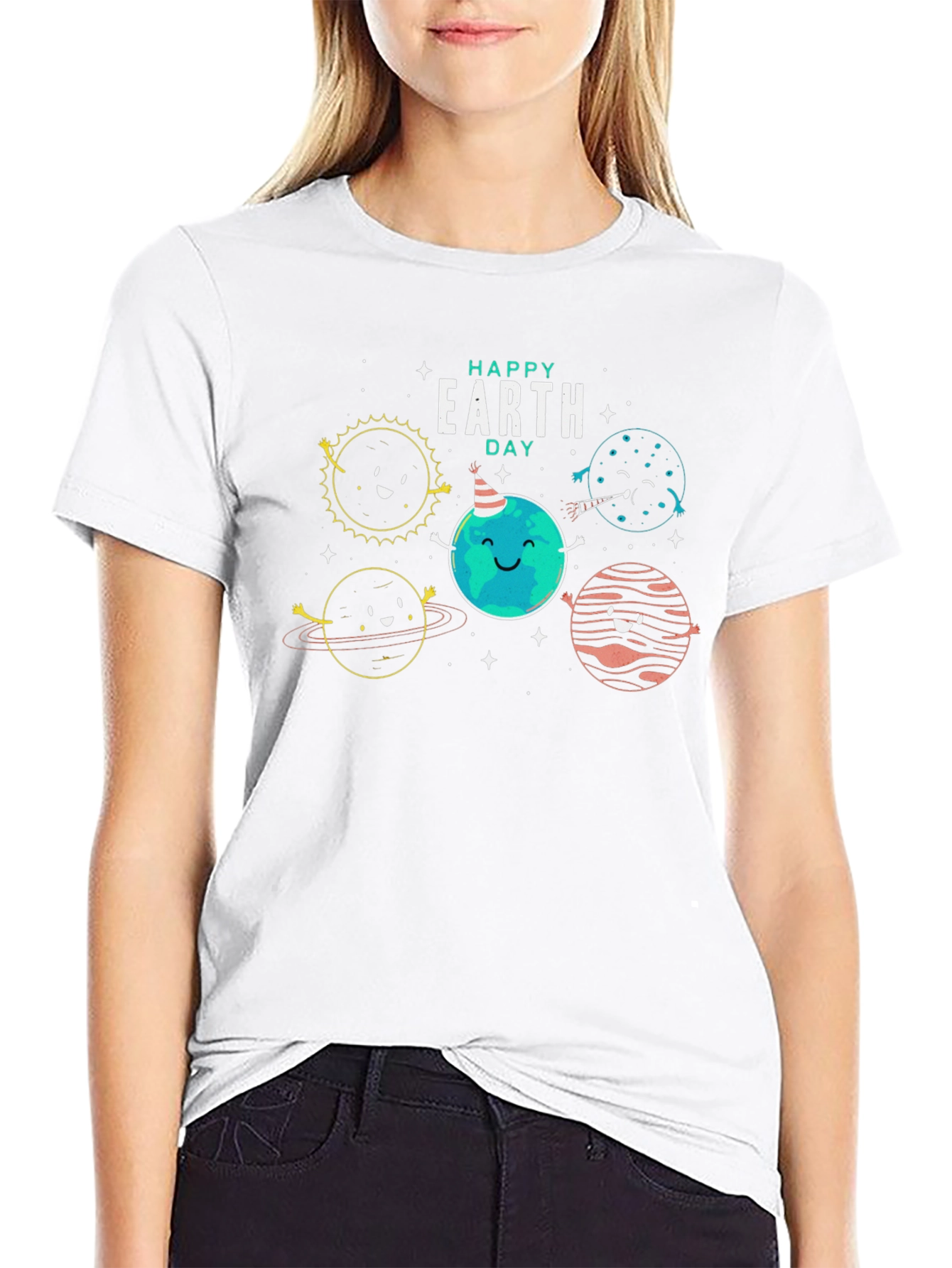 Happy Earth Day Black Graphic Tee