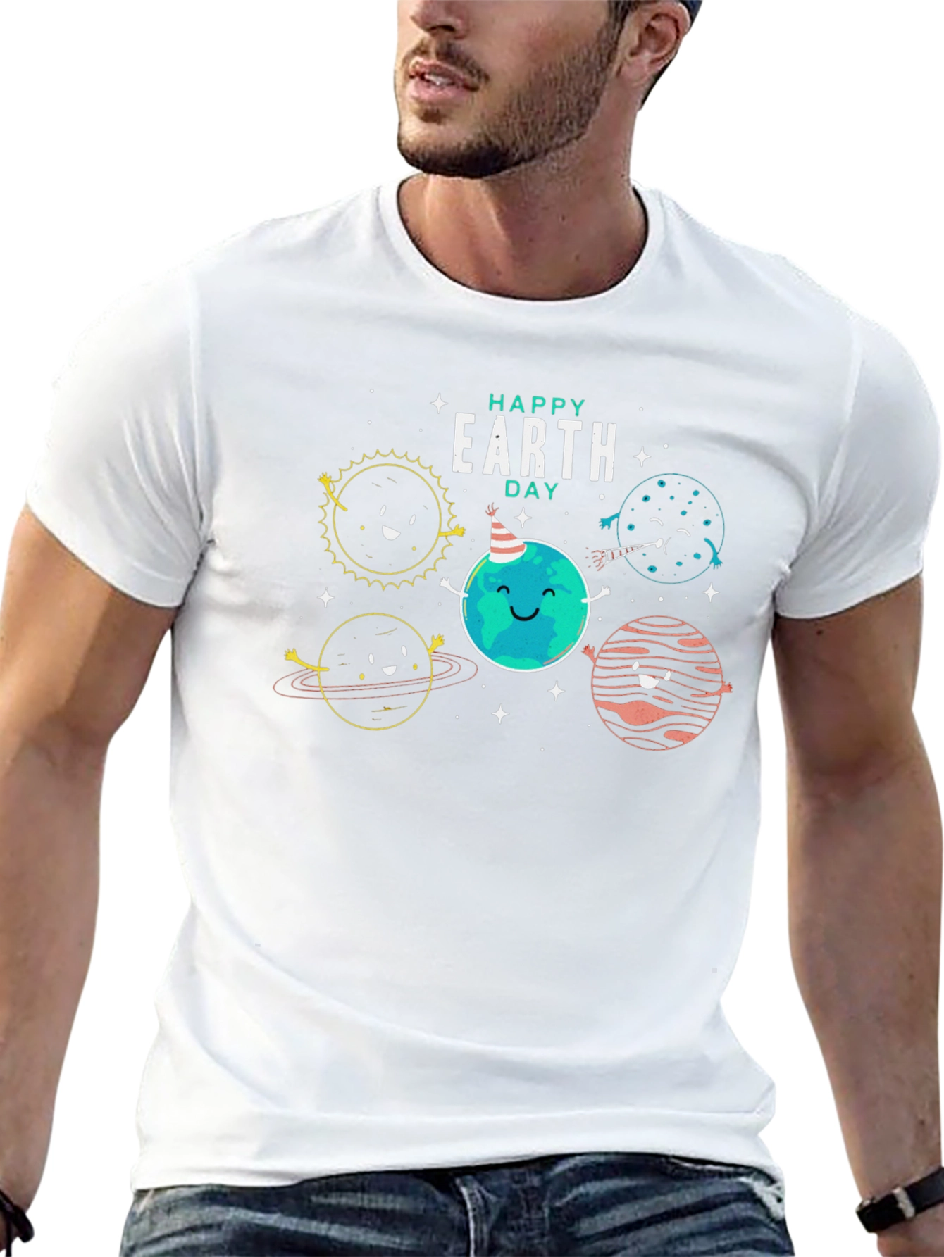Happy Earth Day Black Graphic Tee