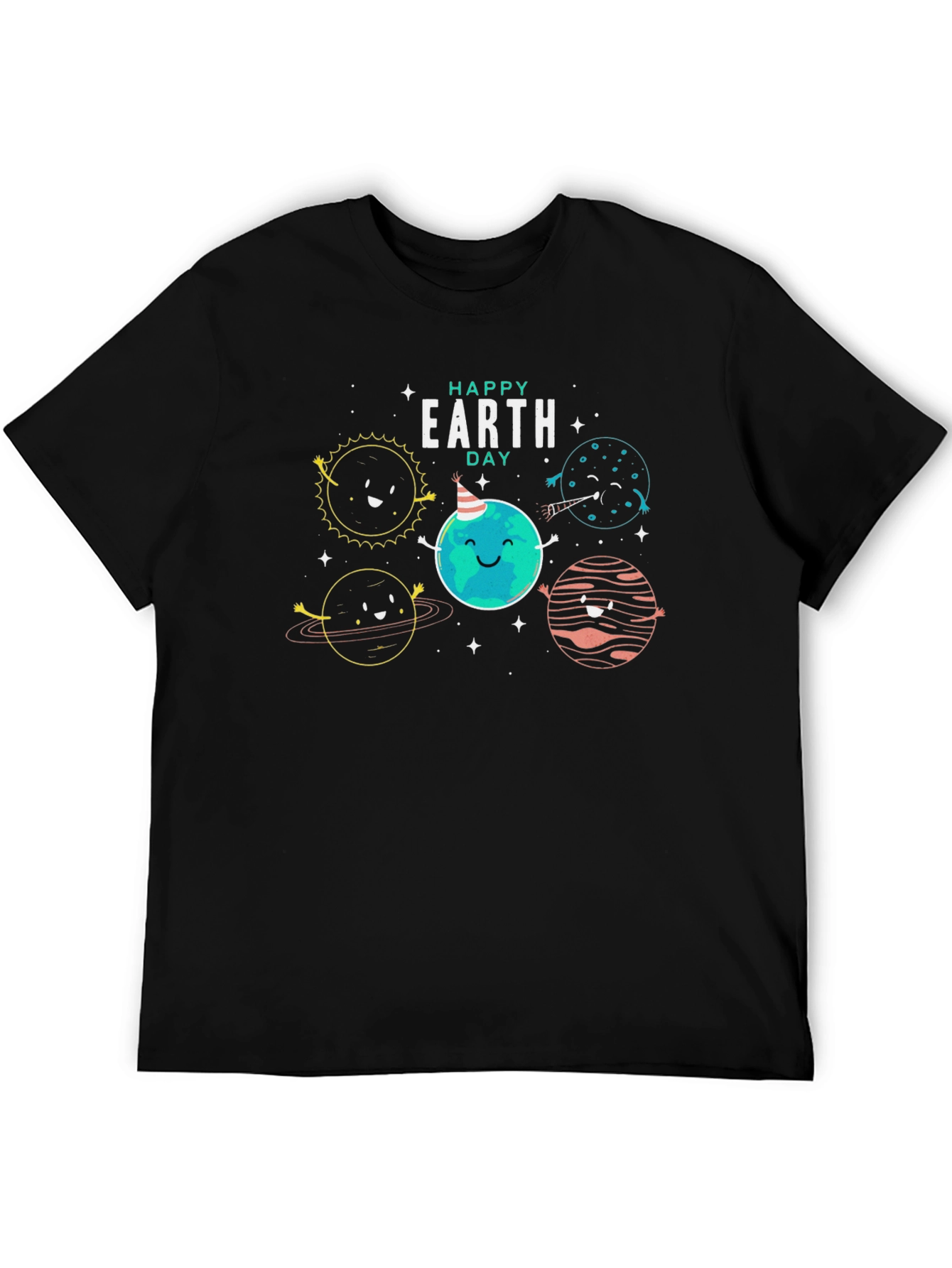 Happy Earth Day Black Graphic Tee