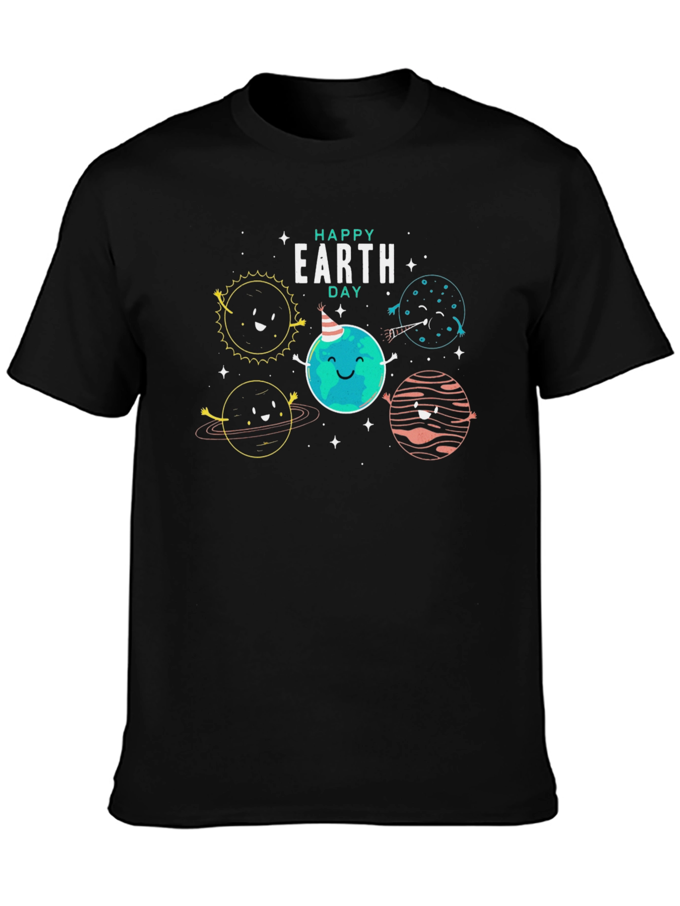 Happy Earth Day Black Graphic Tee