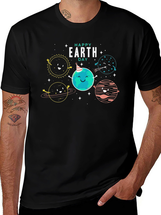 Happy Earth Day Black Graphic Tee