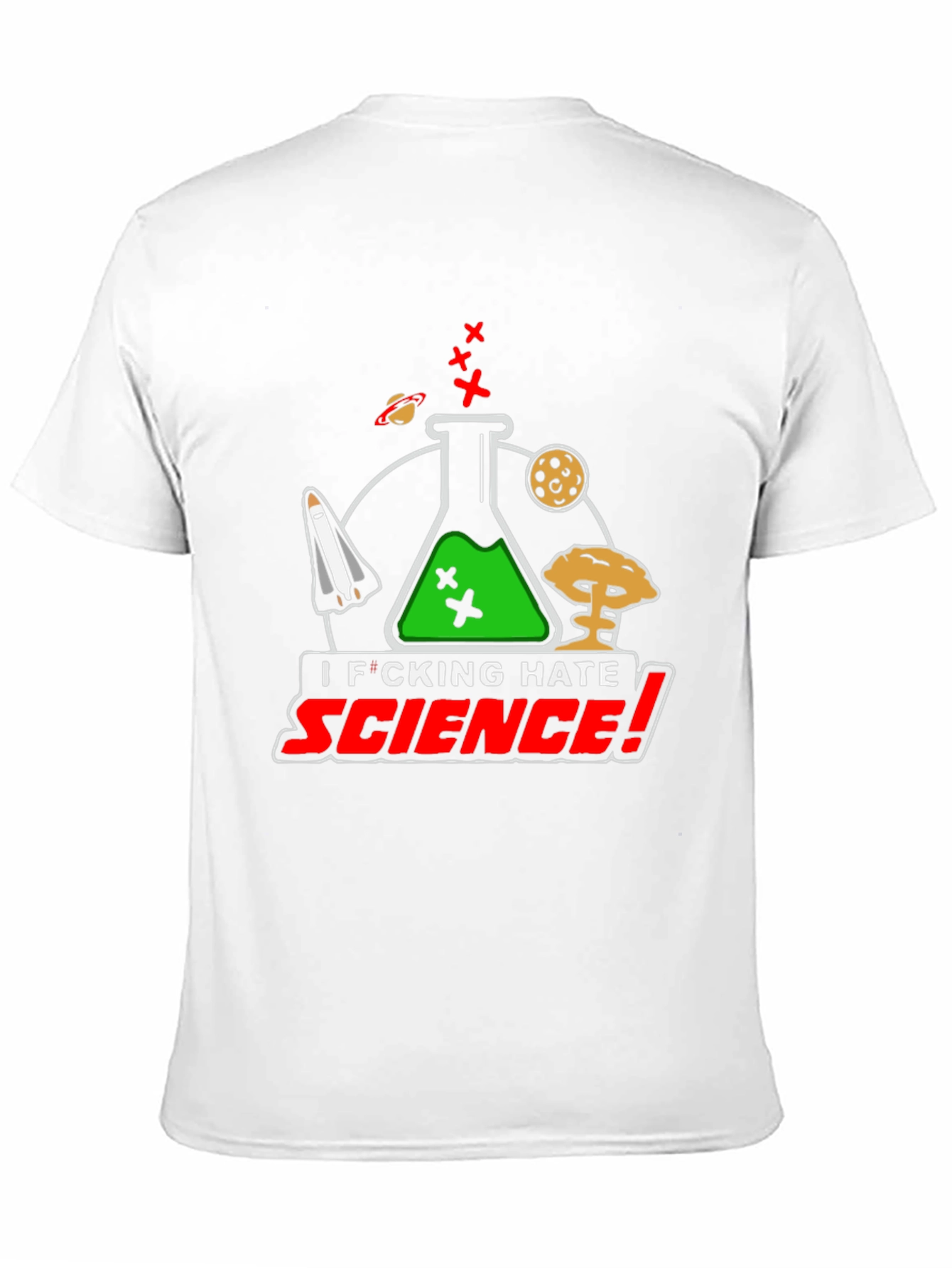 I Hate Science Black T-Shirt Funny Graphic Tee