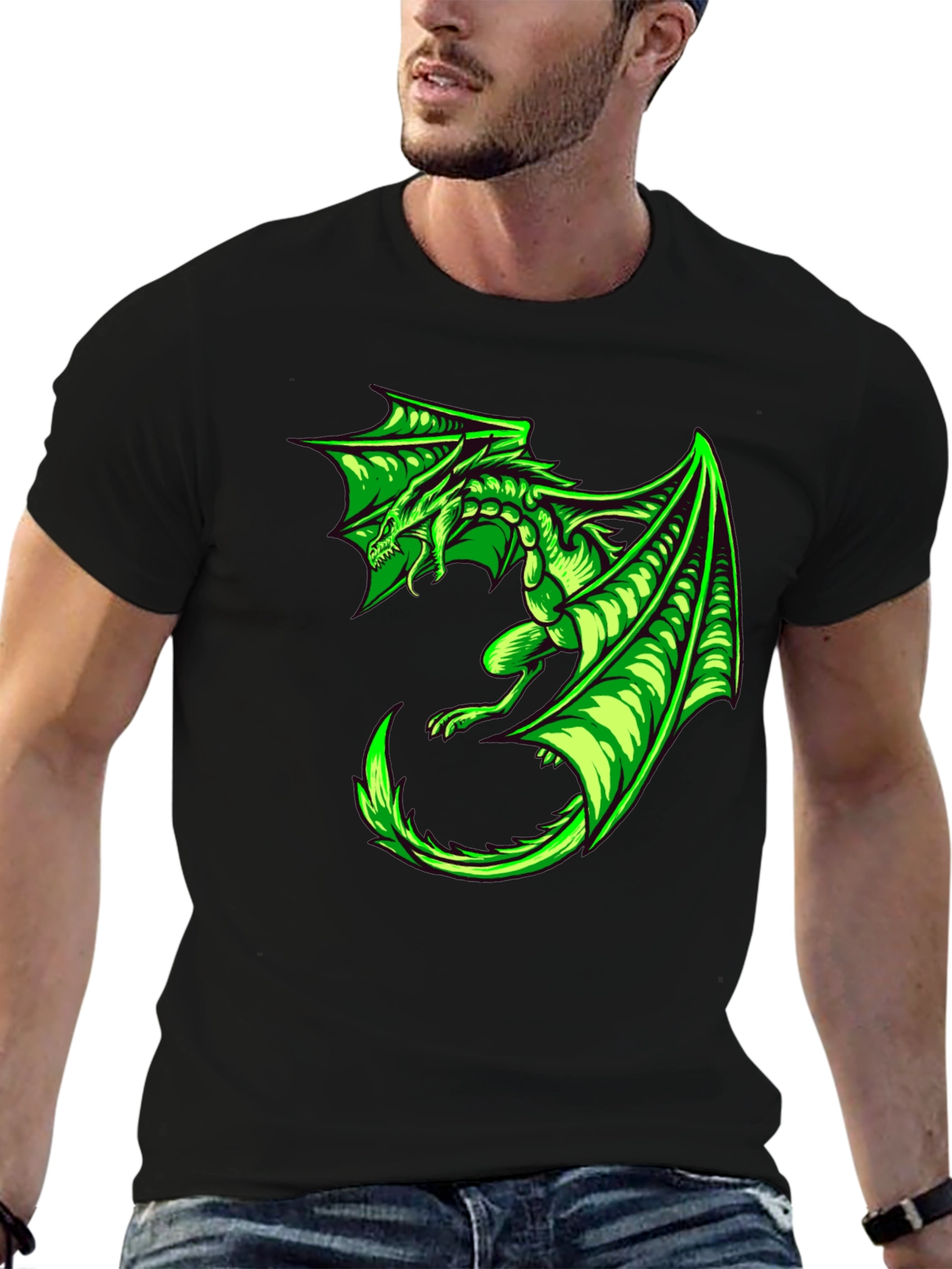 Green Dragon Graphic Tee - Mens