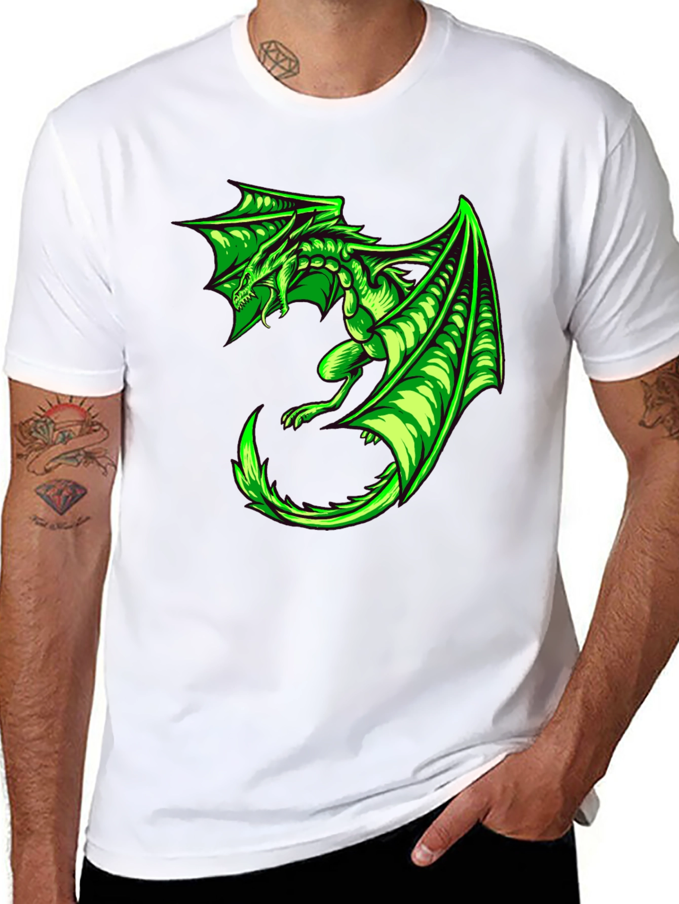 Green Dragon Graphic Tee - Mens