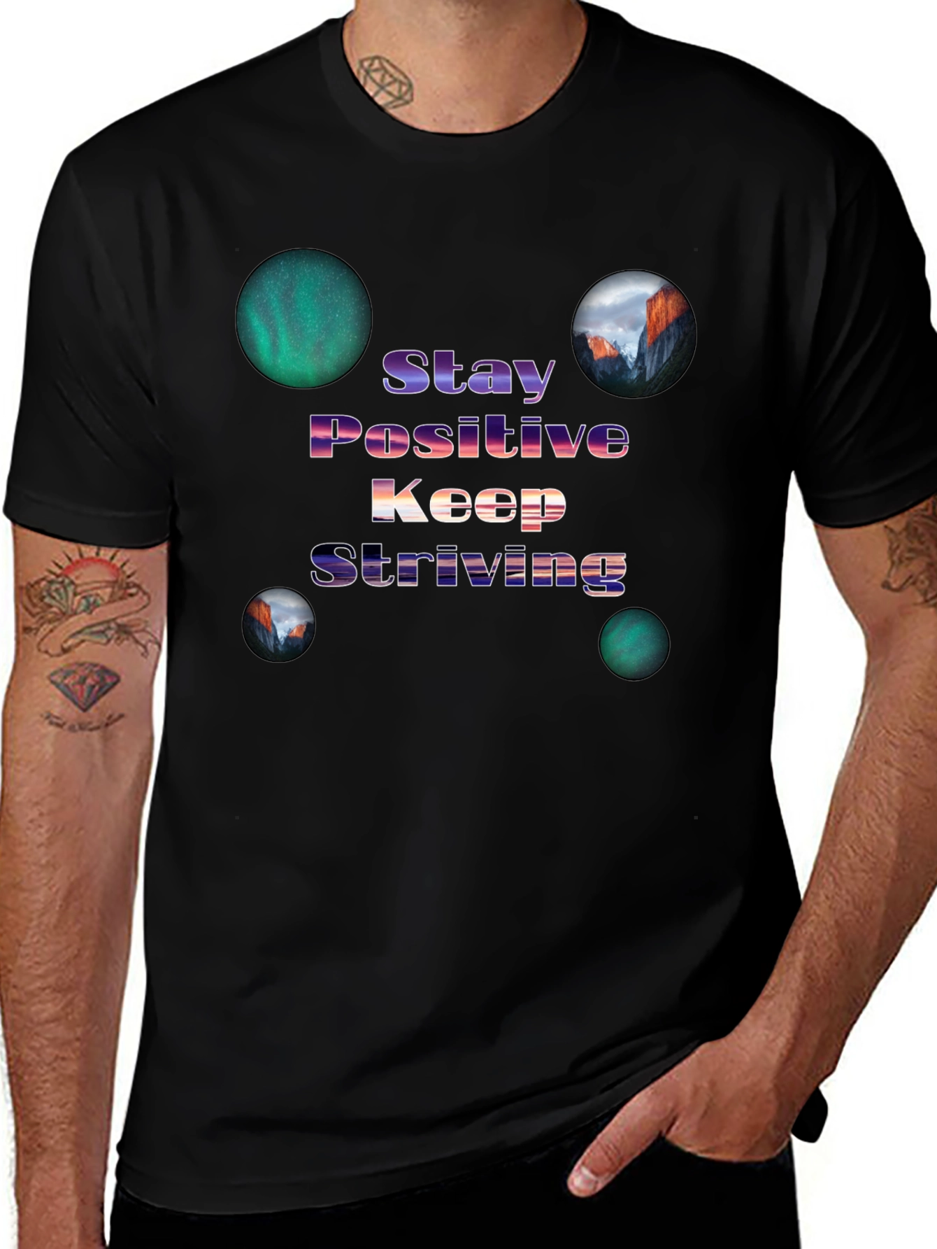 Stay Positive Graphic Tee - Inspiring Design