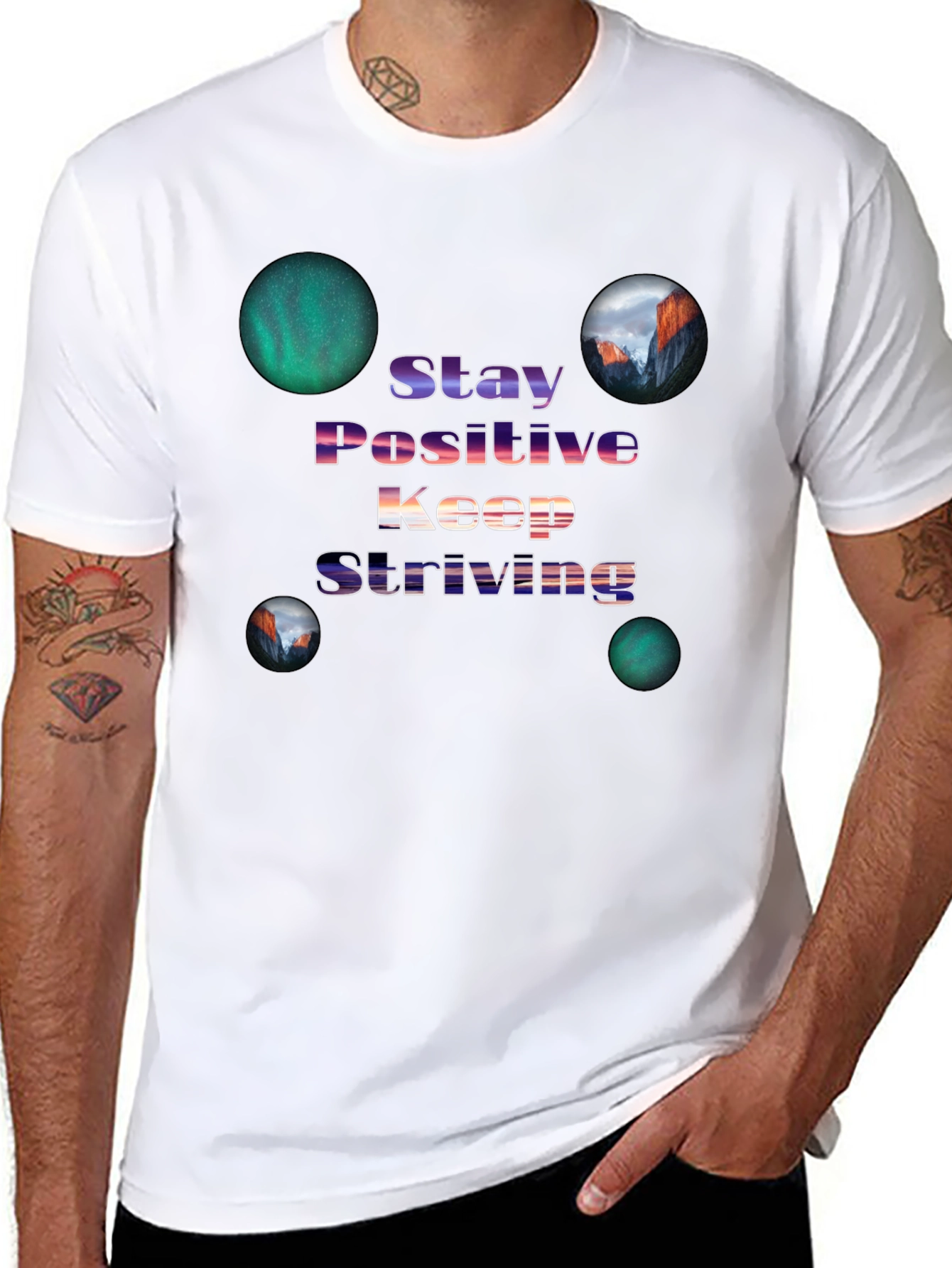 Stay Positive Graphic Tee - Inspiring Design