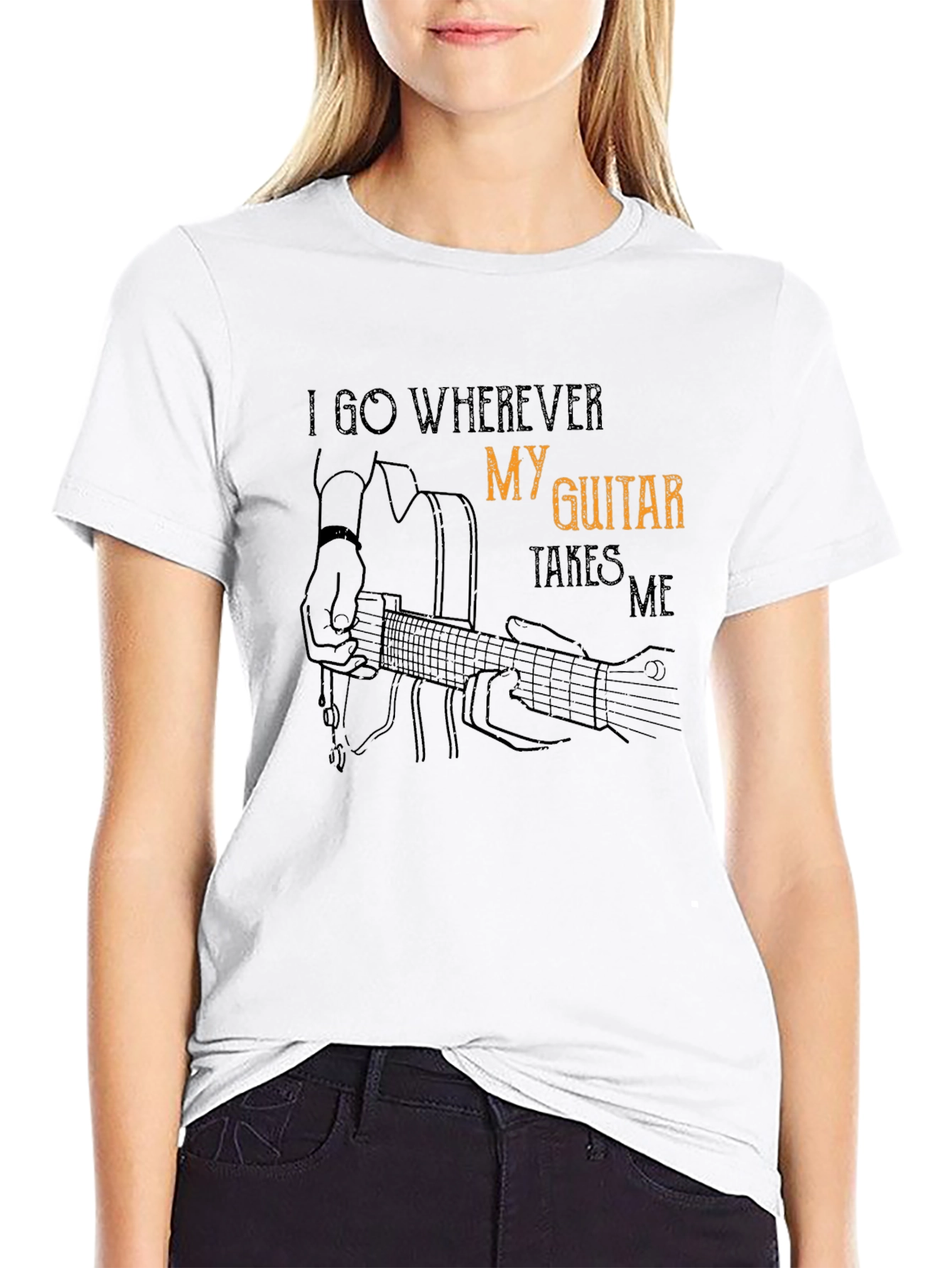 Guitar Takes Me Graphic T-Shirt