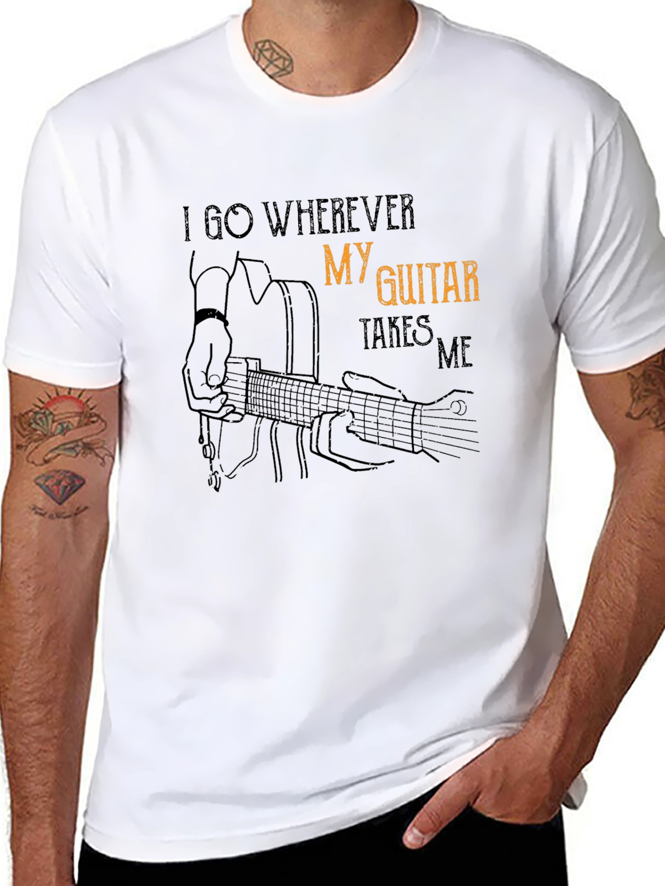 Guitar Takes Me Graphic T-Shirt