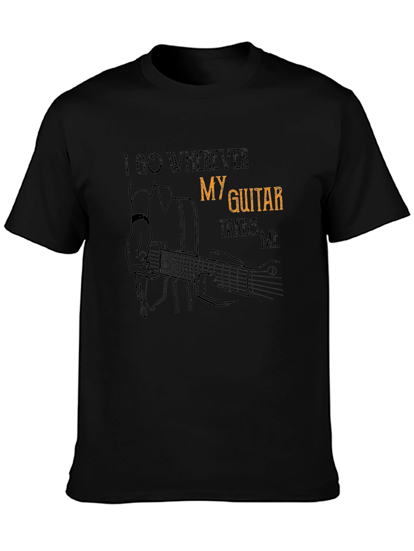 Guitar Takes Me Graphic T-Shirt