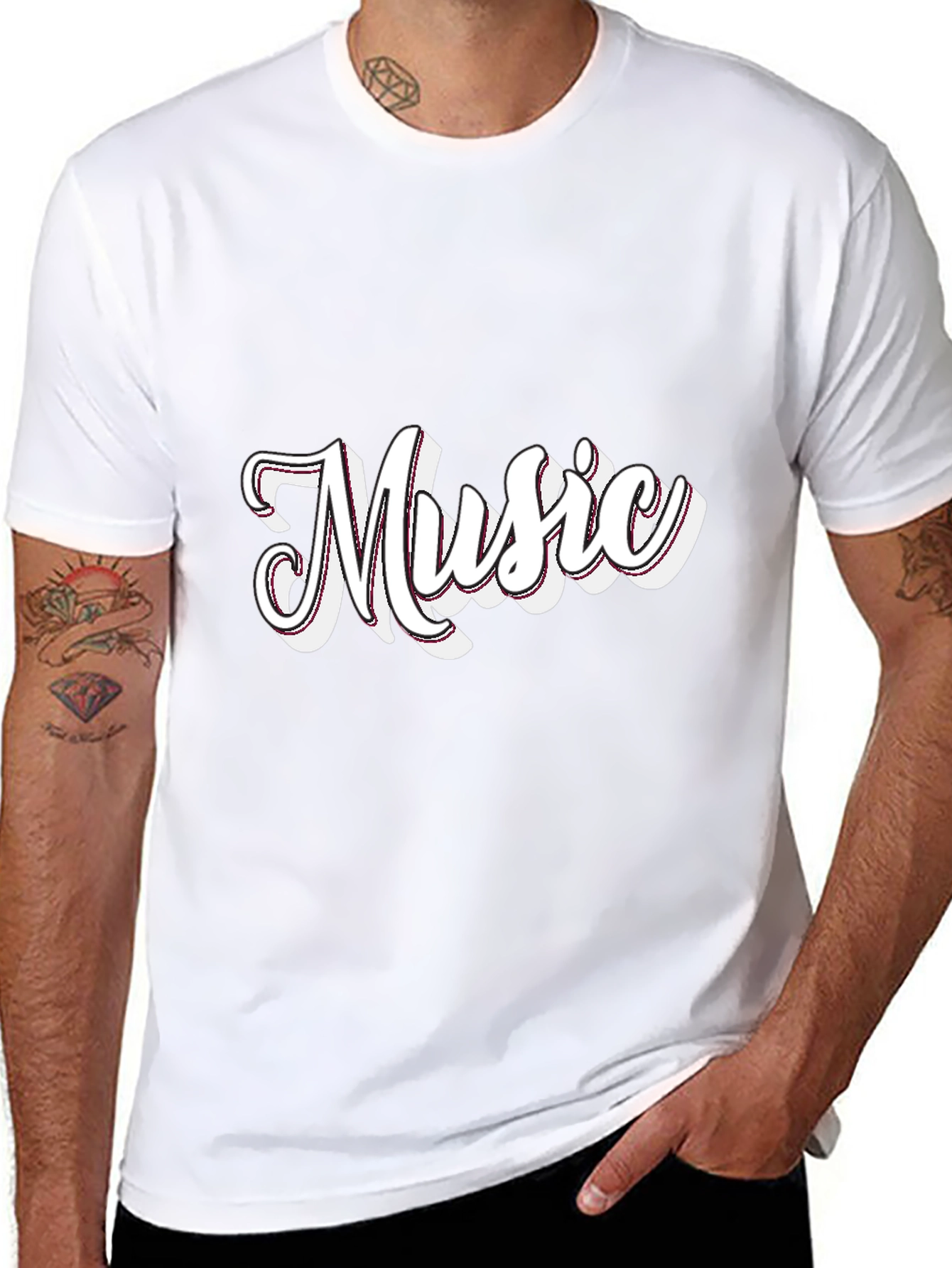 Music Graphic Black T-Shirt