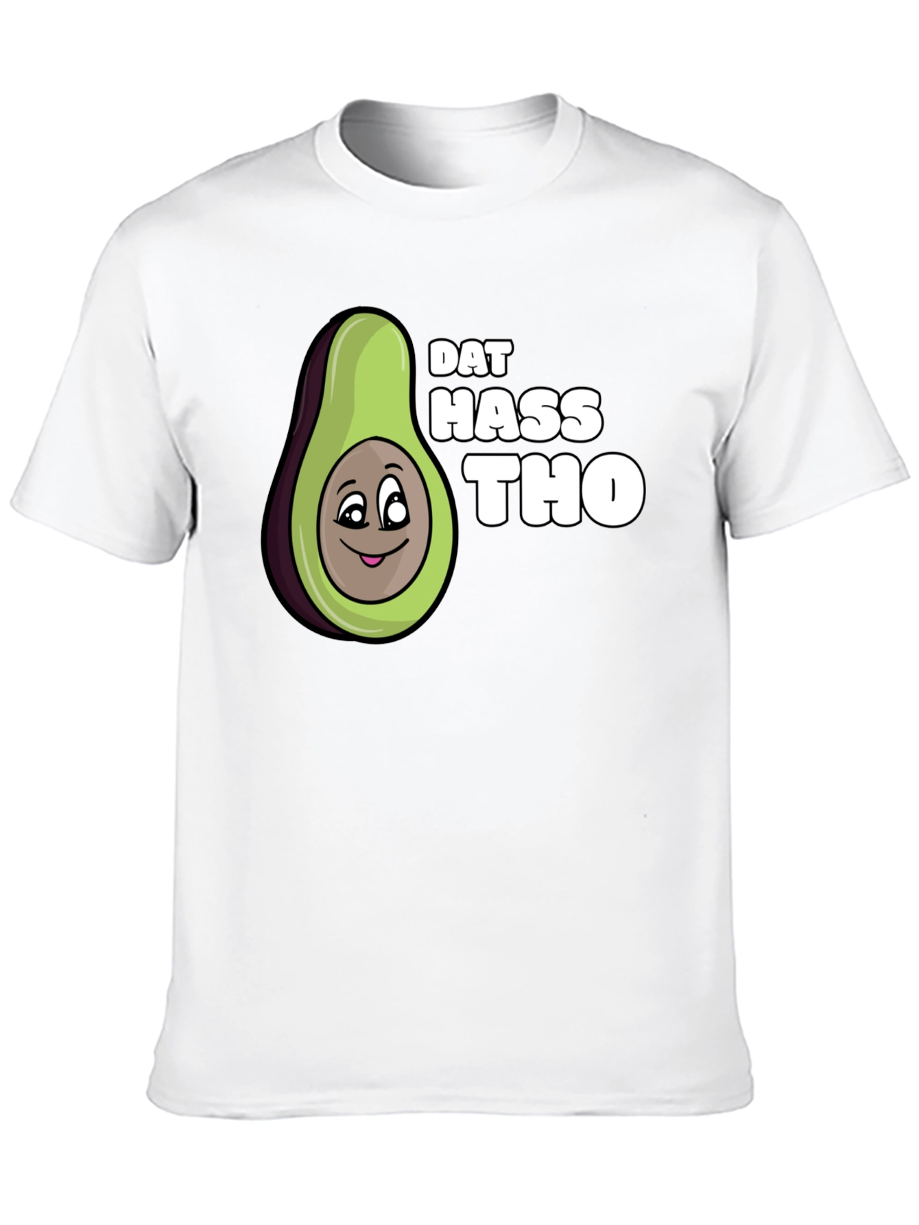 Dat Hass Tho Avocado Black T-Shirt Funny Tee